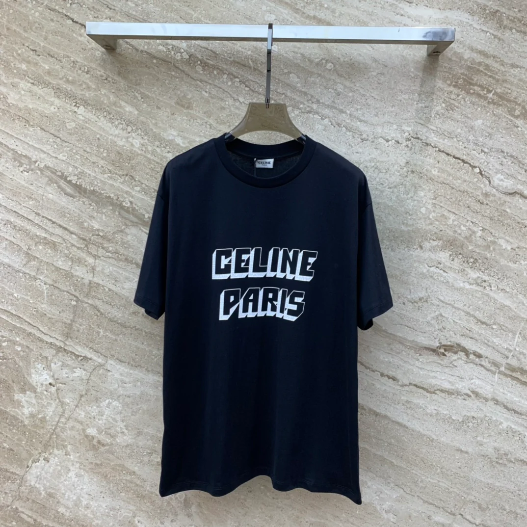 Celine-2403 - Футболка с коротким рукавом и принтом 