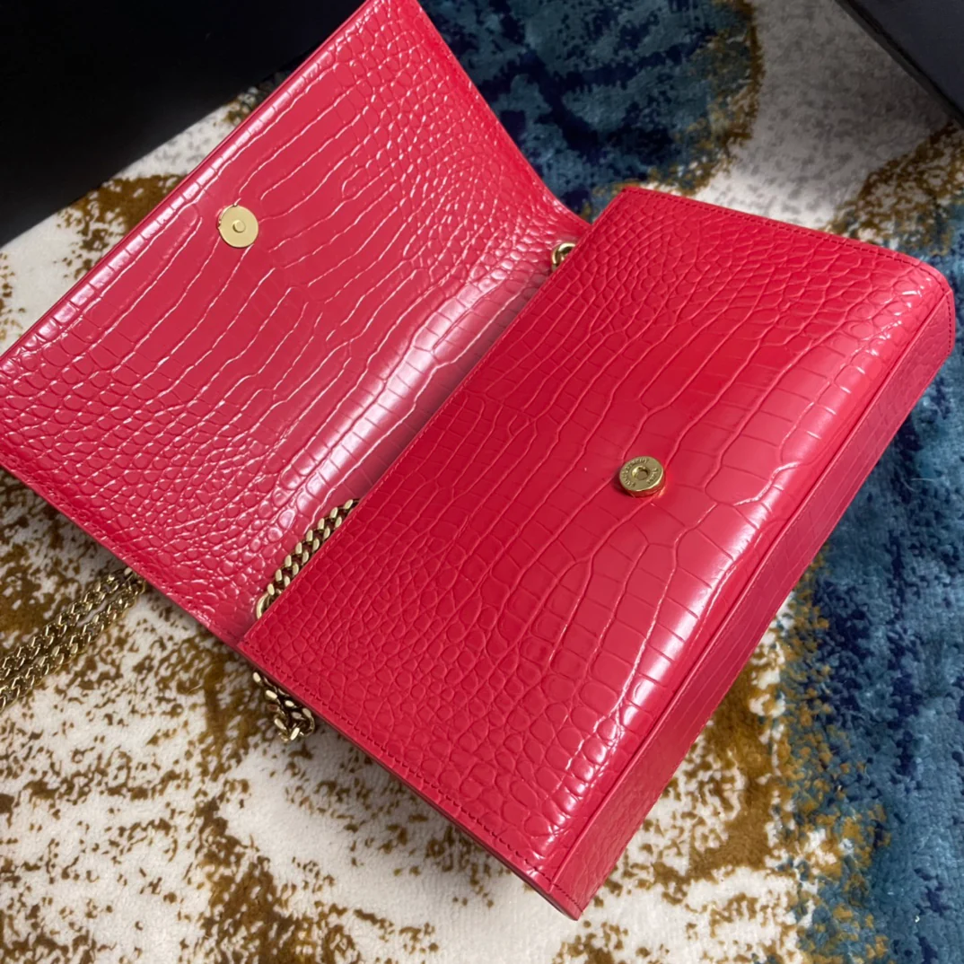 Сумка YSL Kate с цепочкой и крокодиловым принтом - Маленькая - 2 шт.