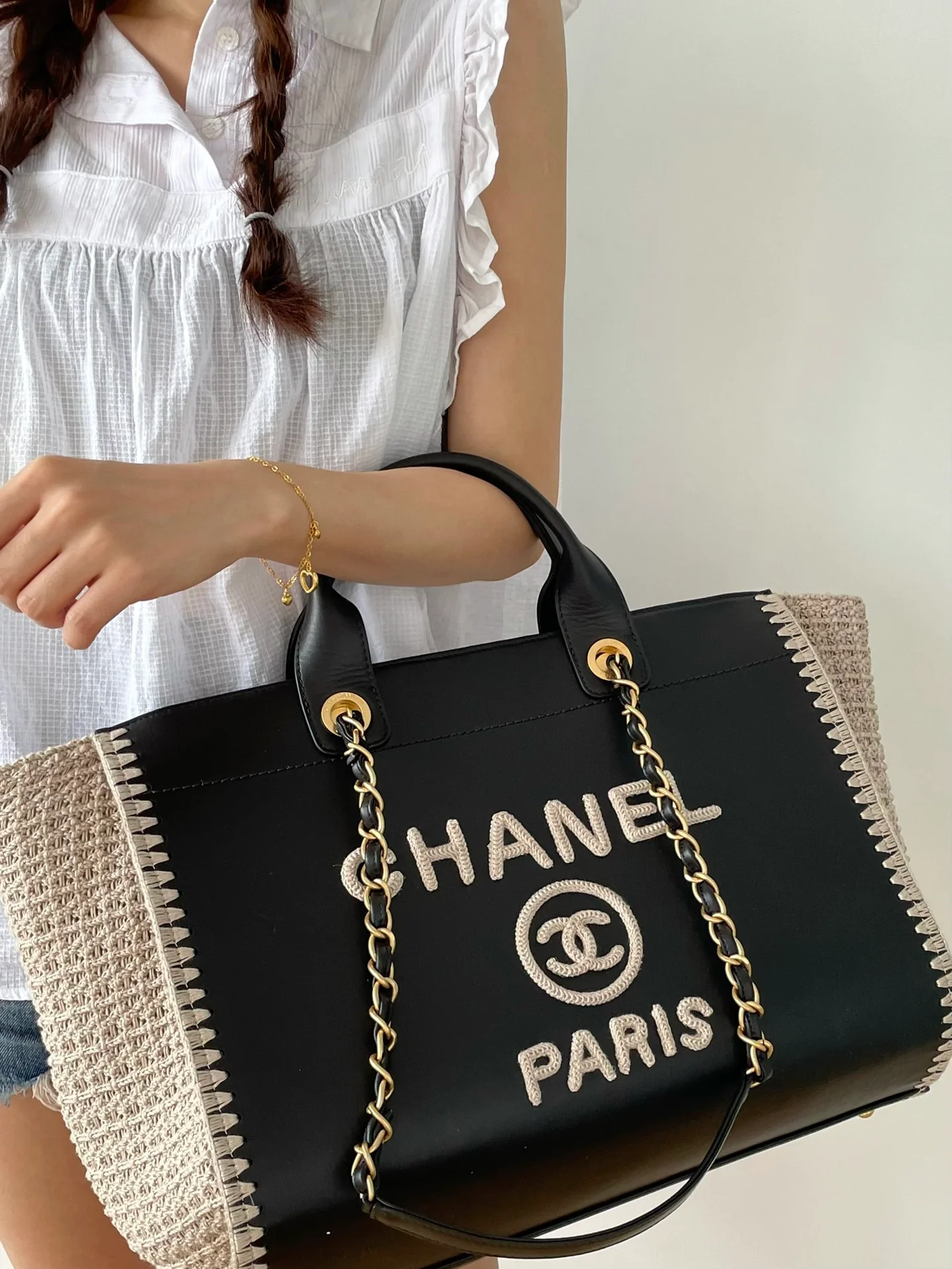 Сумка-тоут Chanel Ohanel, пляжная сумка, сумка для покупок