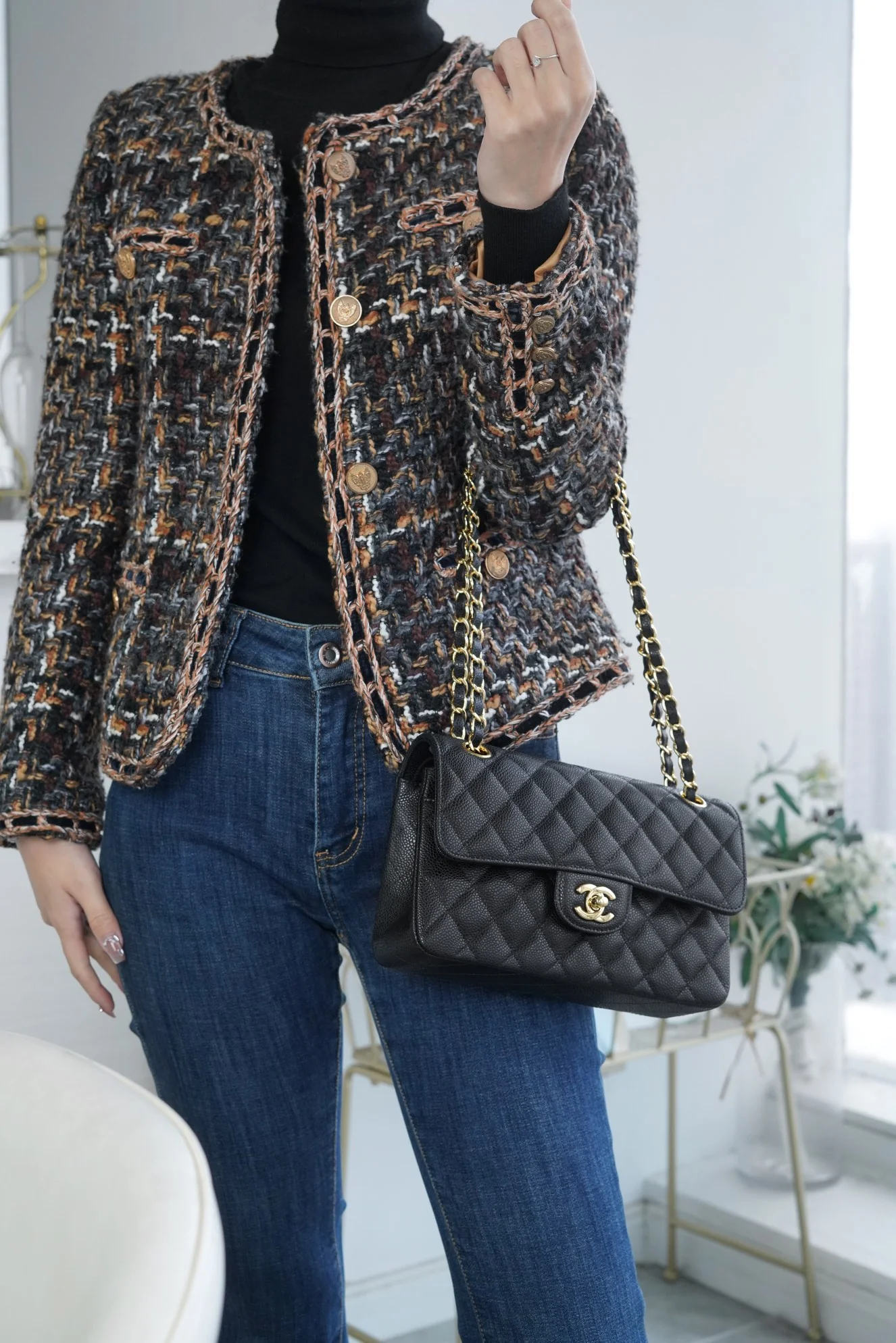Chanel Classic Flap Caviar Black Small