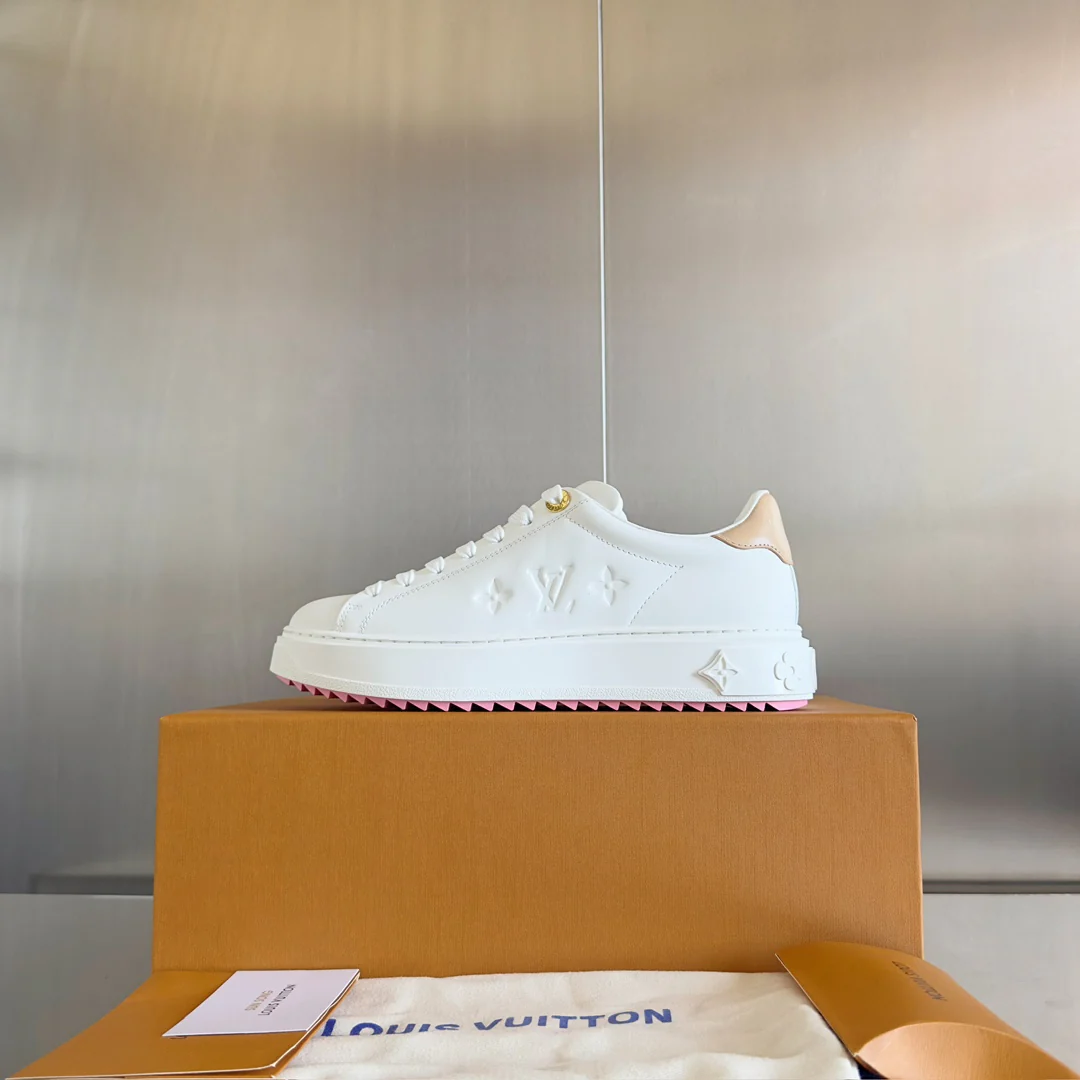 LV-2024 - Кроссовки с тиснением - Белые