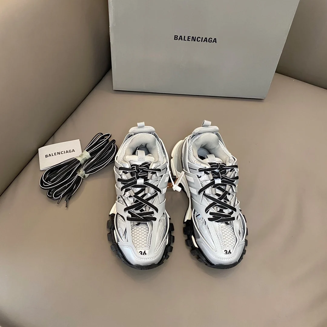 Кроссовки Balenciaga Track 3-0 на массивной подошве для пар - серия Rainbow, версия с золотой этикеткой - размеры 35-59