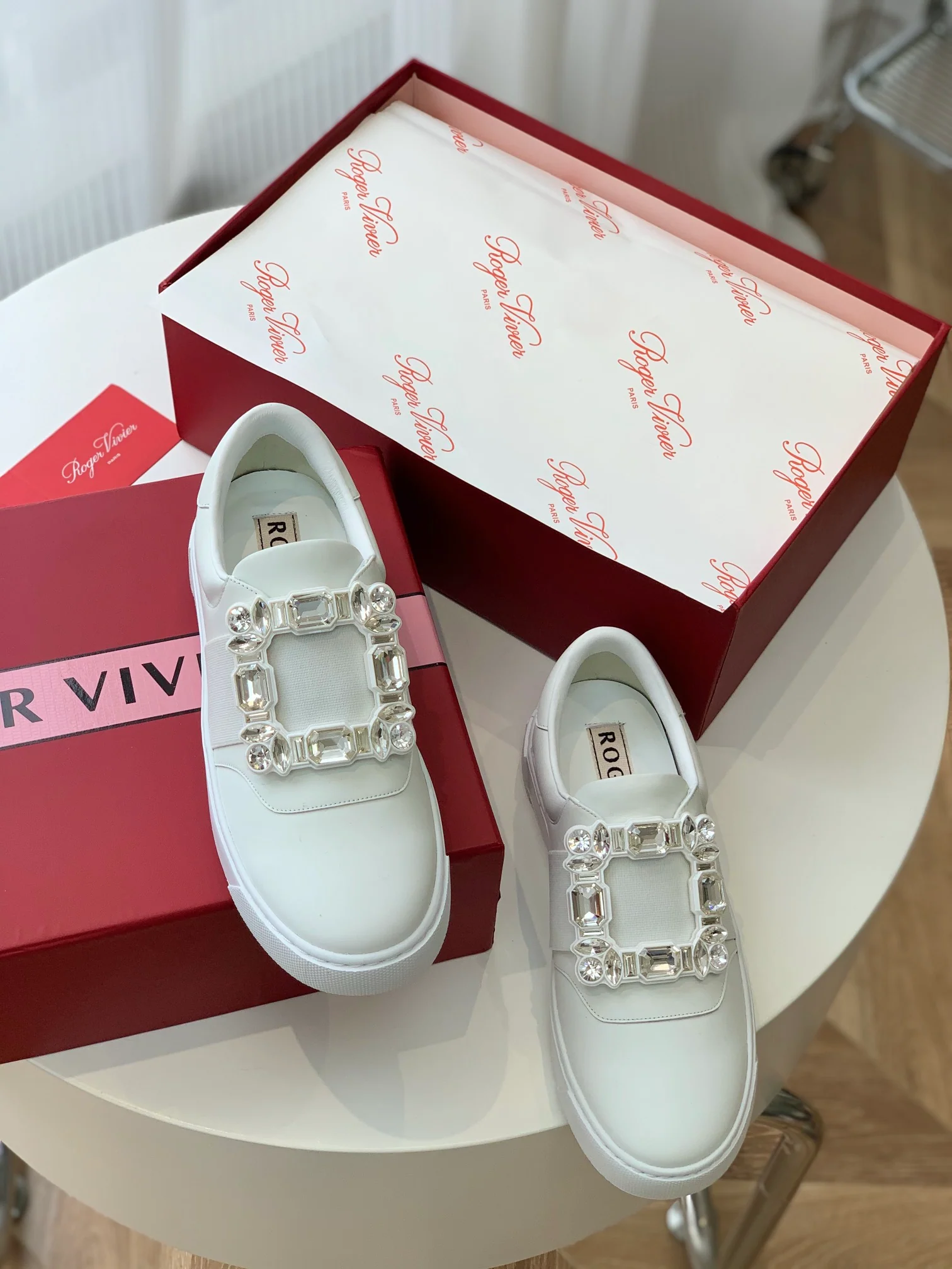 Обувь RV Shoes - Новинка весны/лета 2023 - Белые кроссовки из натуральной кожи