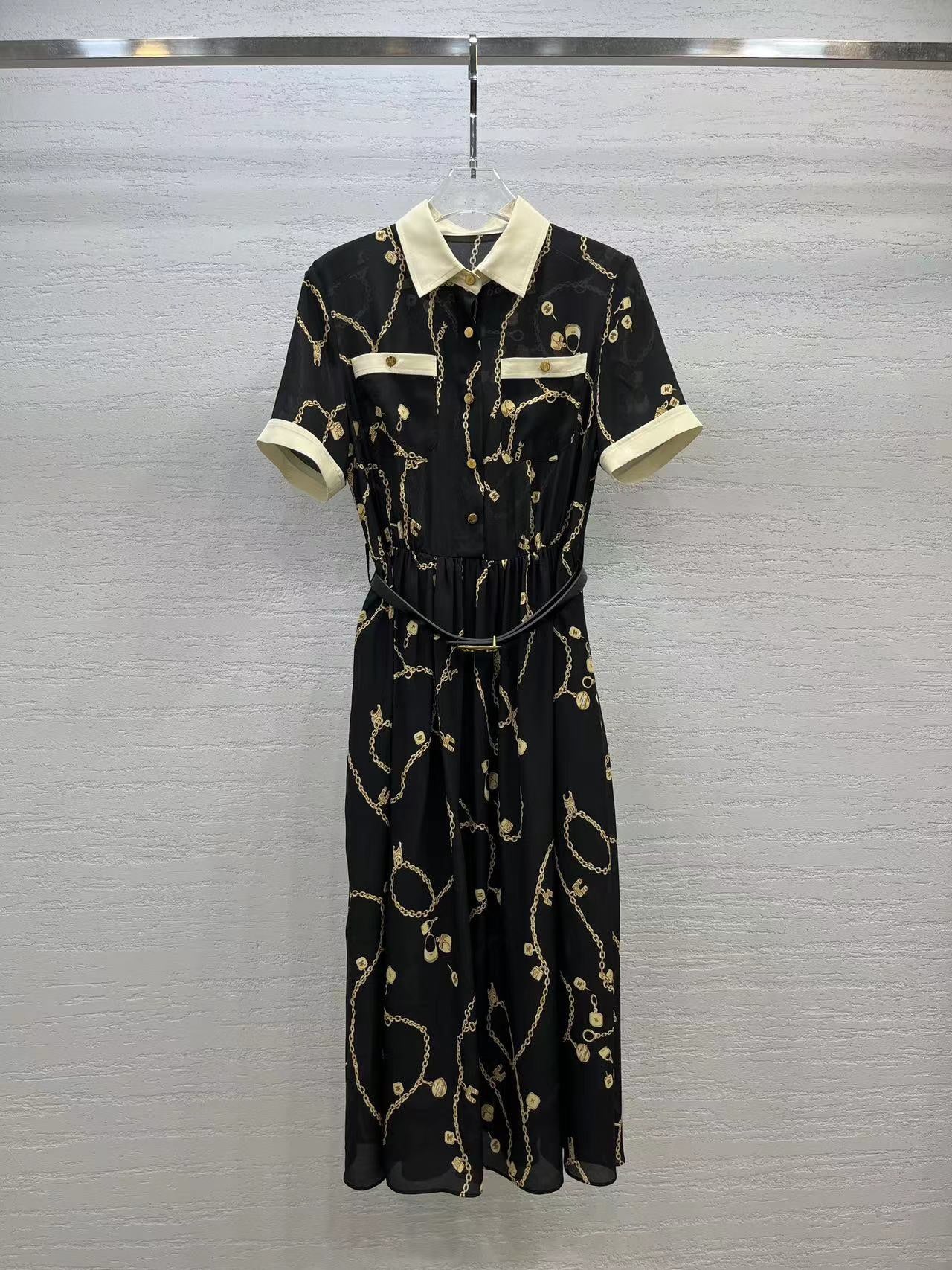 Шелковое платье Celine 2403 в пол с принтом