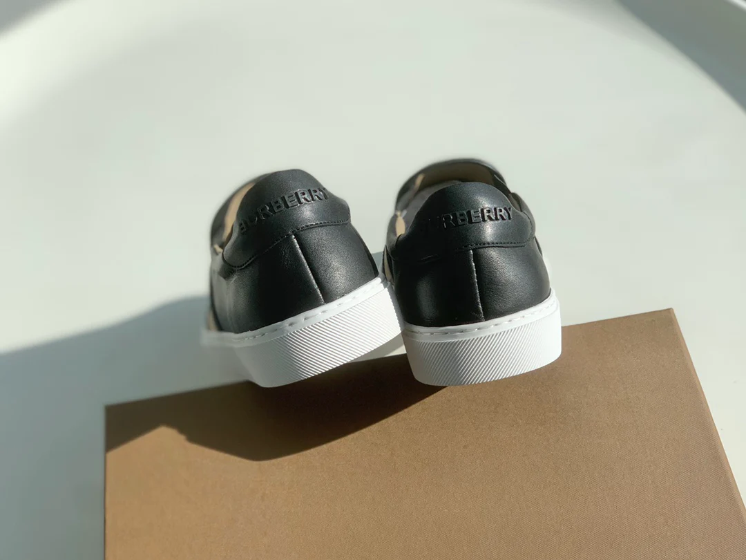 Повседневные балетки Burberry - парный стиль - клетчатые туфли Black Tail