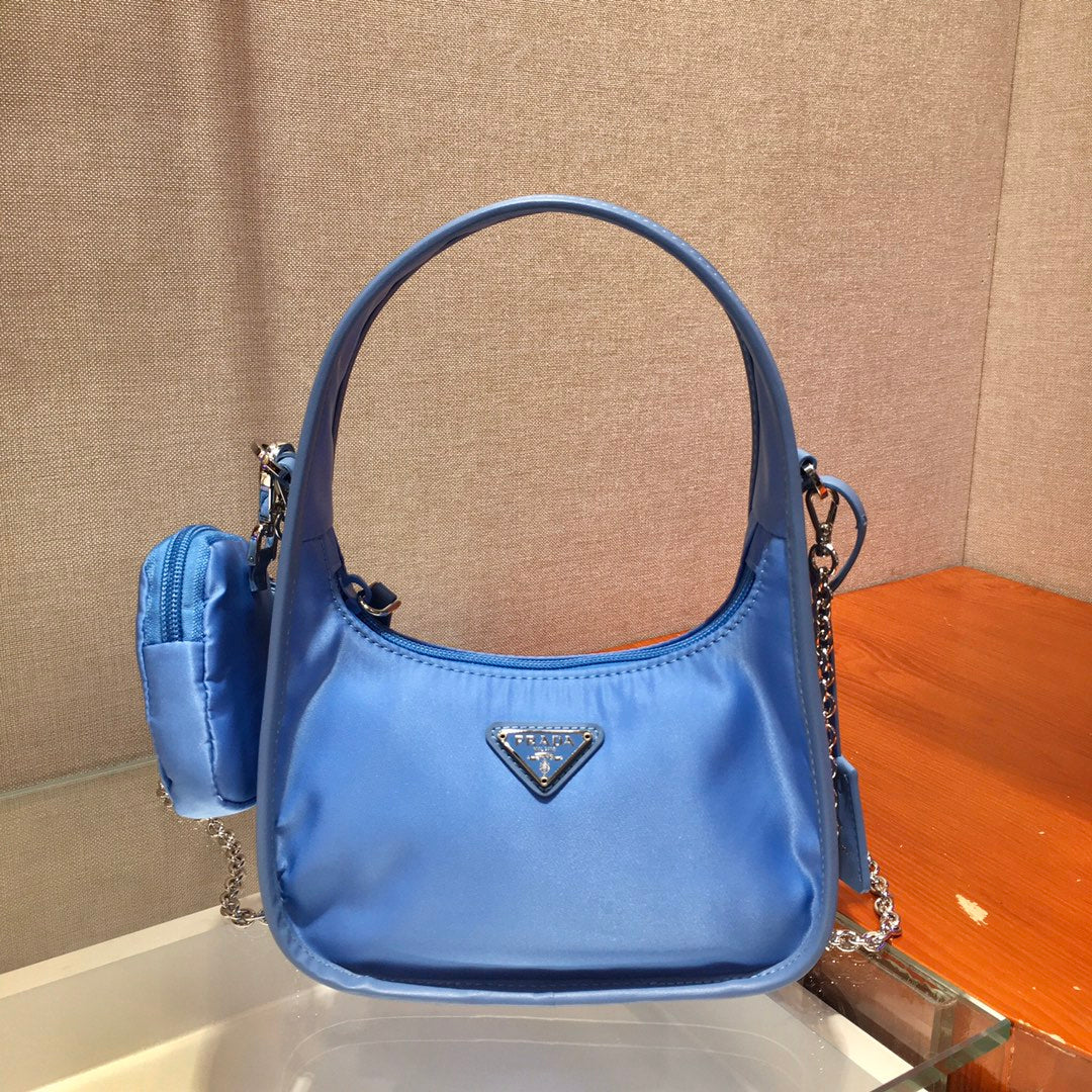 Prada - Новейшая сумка-хобо 3-в-1 (синяя)