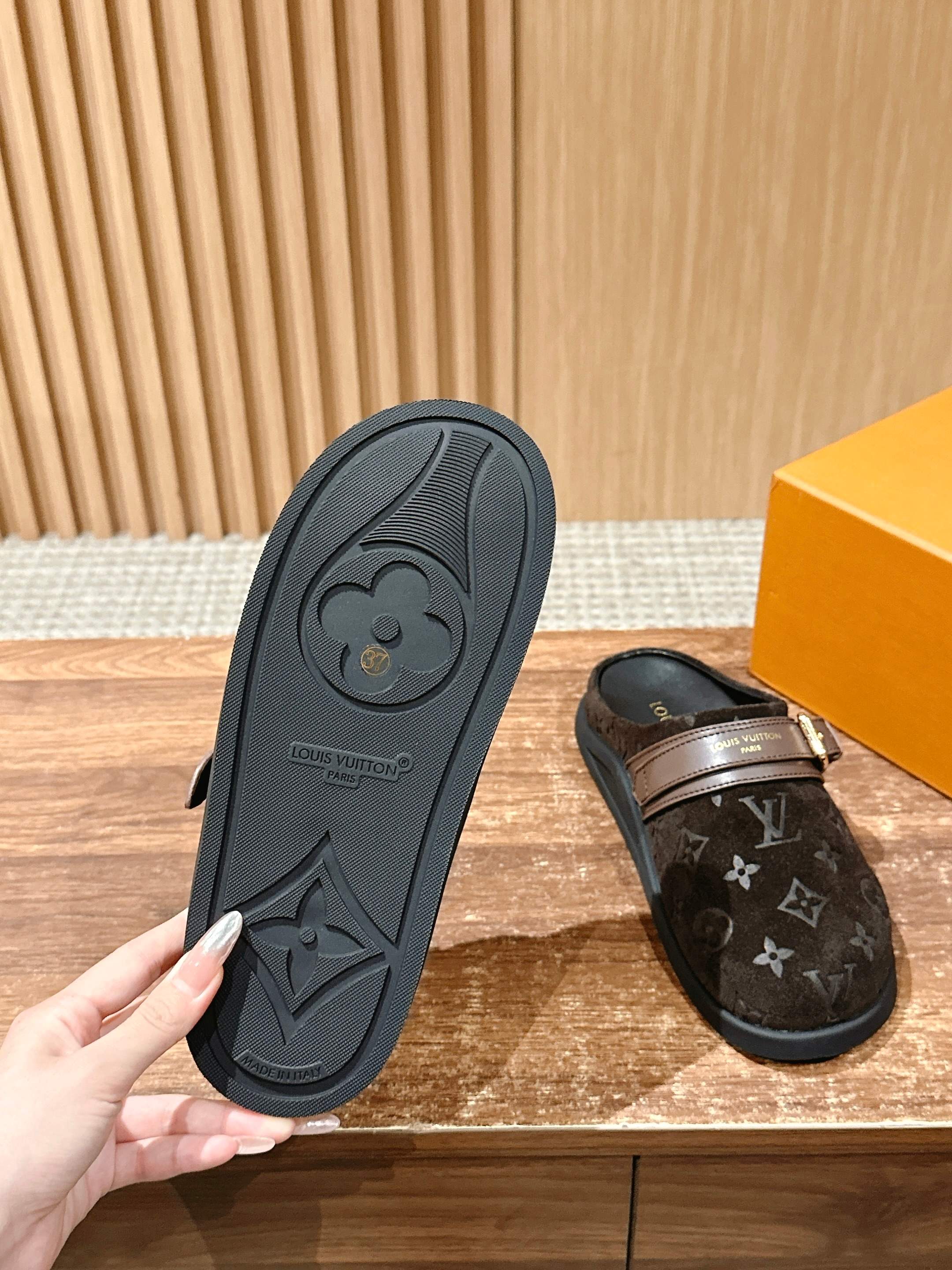 Сандалии LV Birkenstocks - Замшевые - Кофейно-коричневые