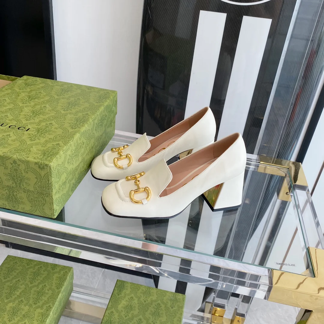 Туфли Gucci Retro с квадратным носком и массивным каблуком - 3