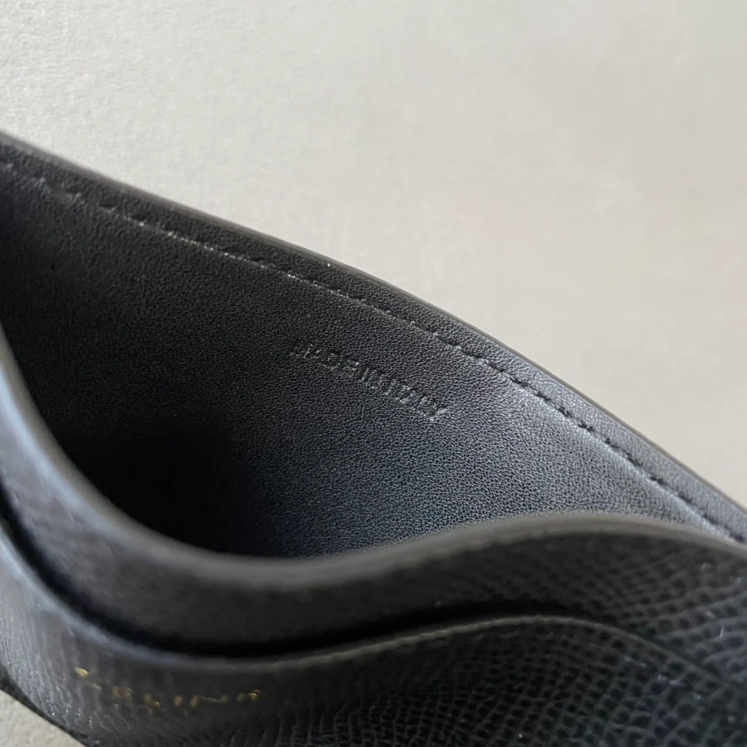 Небольшой держатель для карт Celine - зернистая телячья кожа - черный