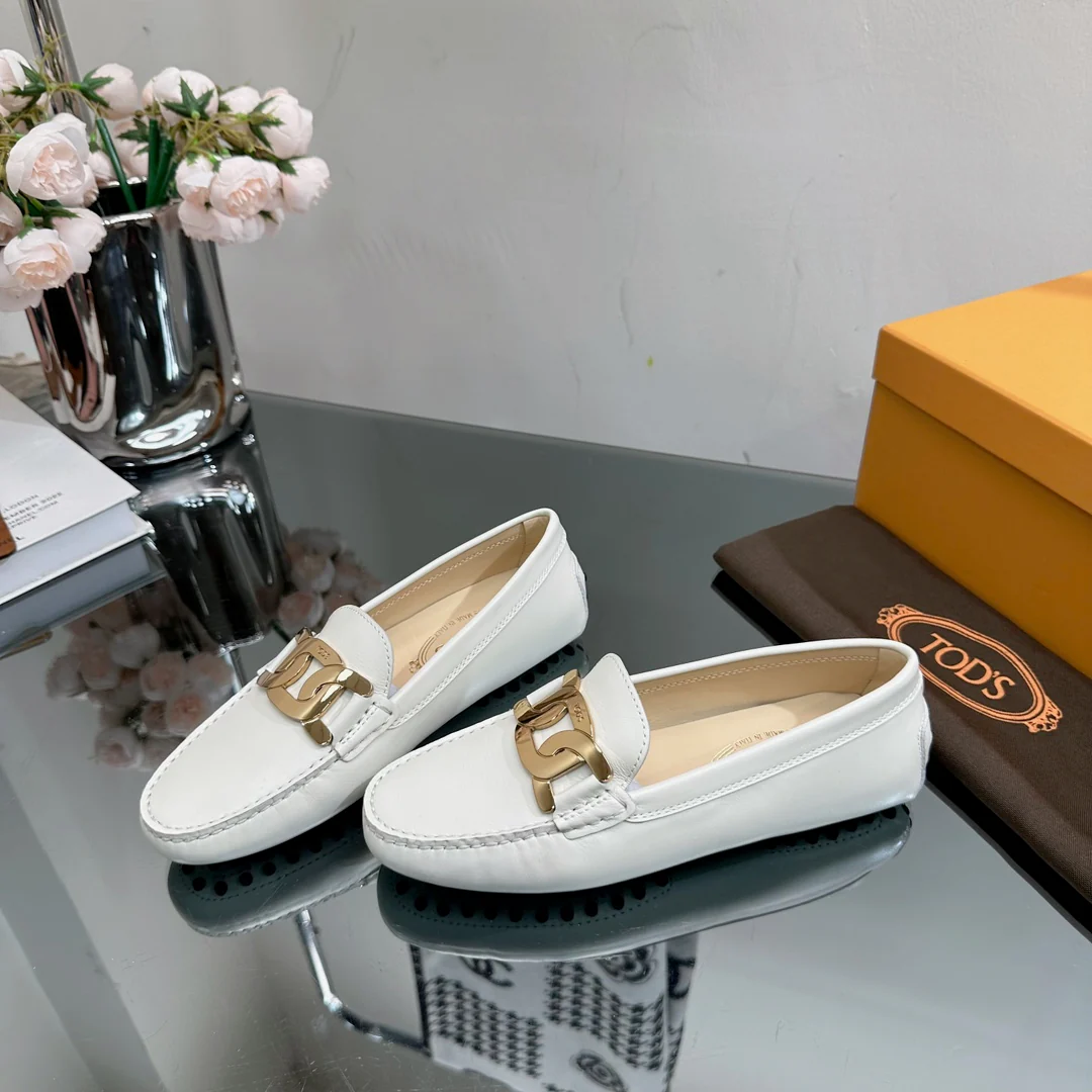 Tods - Лоферы - Металлический белый