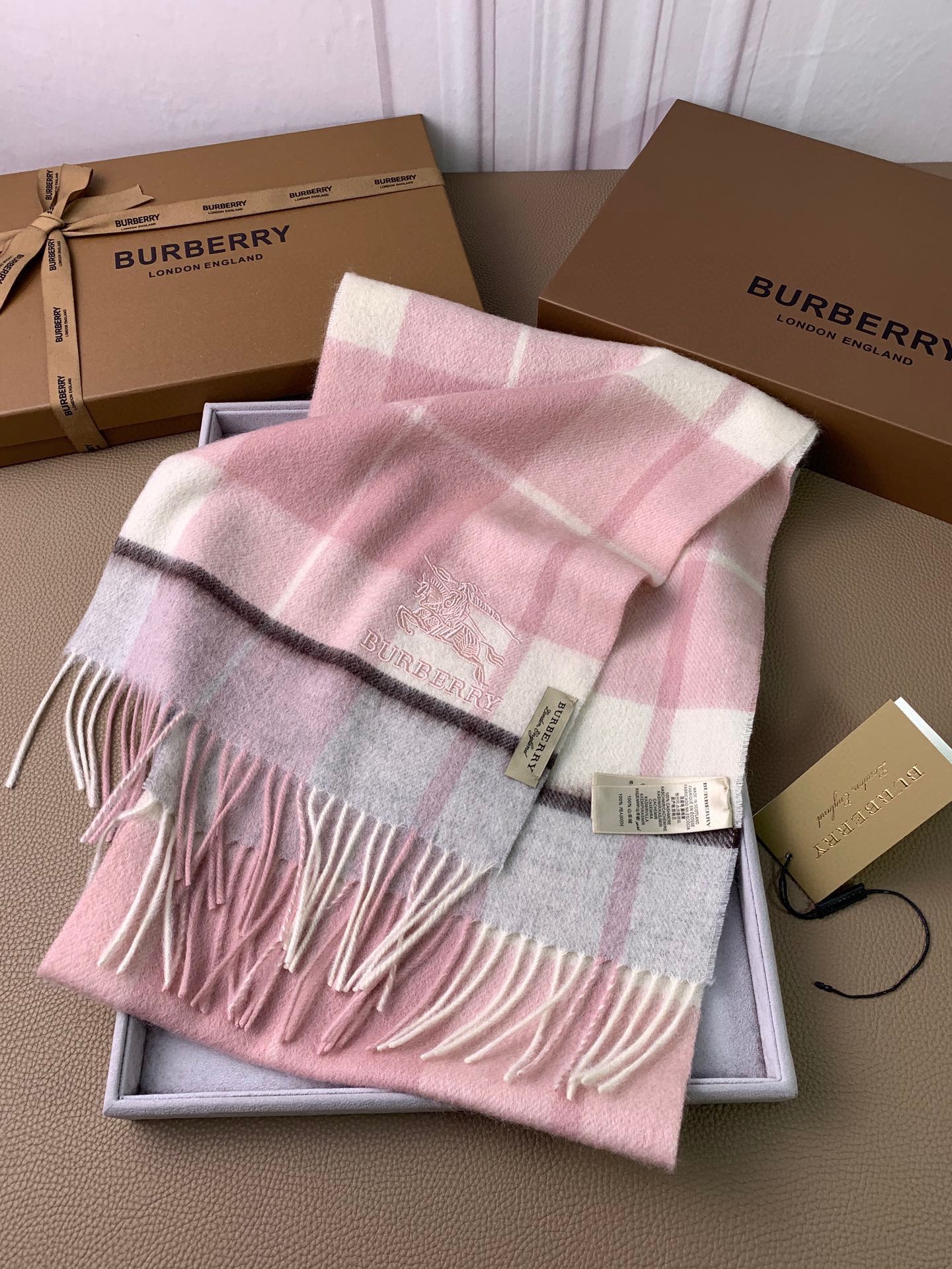 Зимний шарф Burberry из кашемировой смеси - 30 см - 180 см - Кашемировый шарф