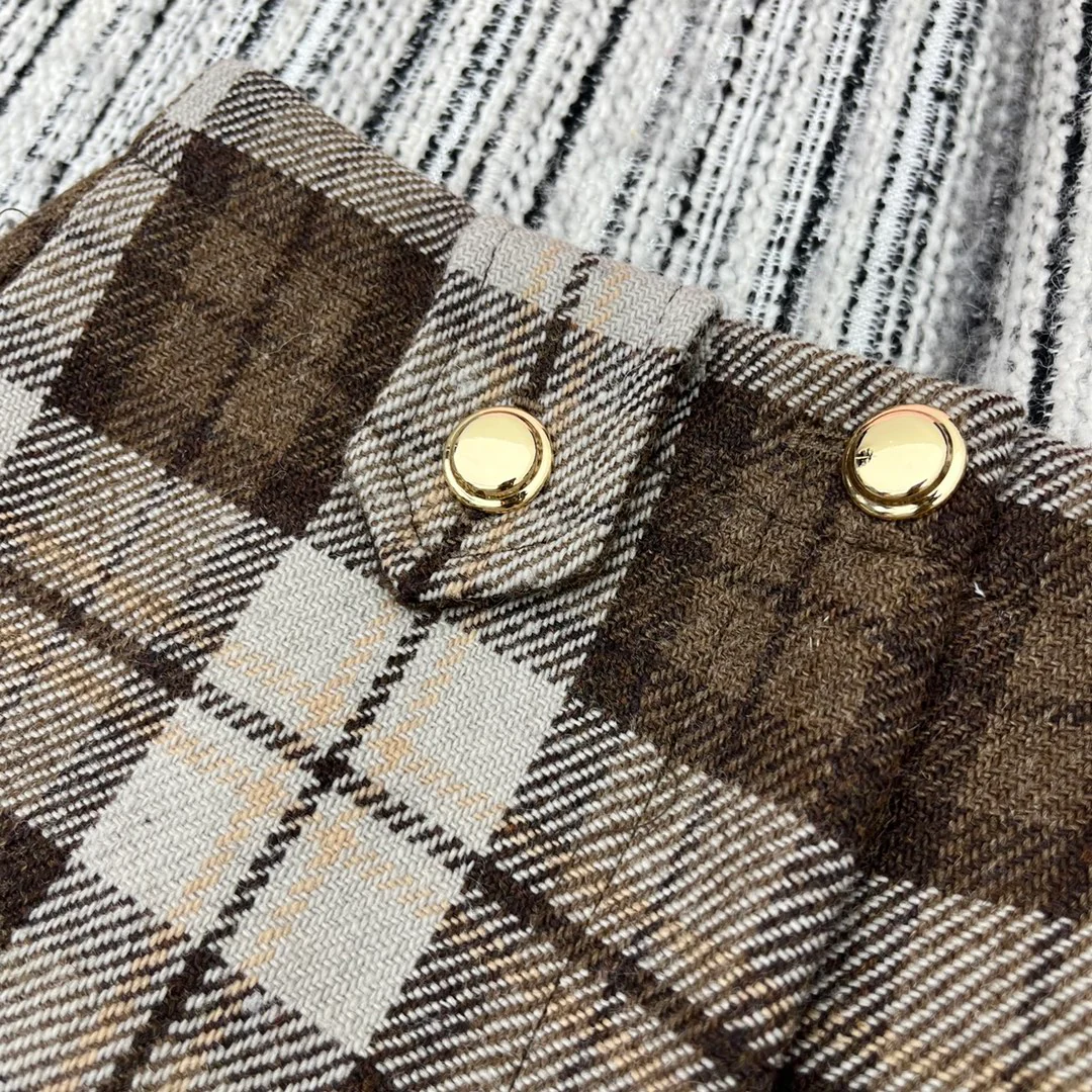 Miu Miu - 2404 - Новые клетчатые шорты с высокой талией