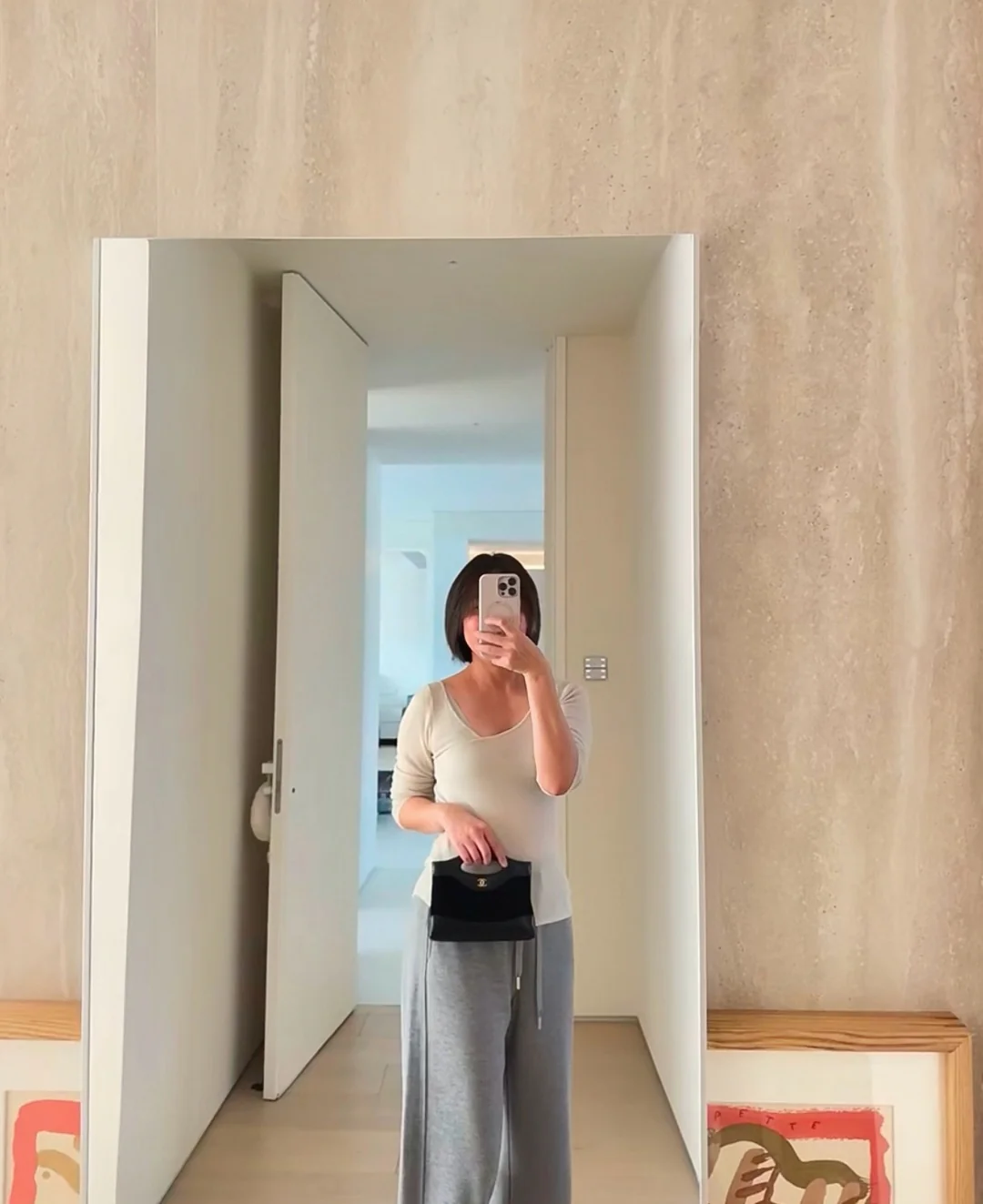 Сумка Chanel 25p nano31, замша, черная.