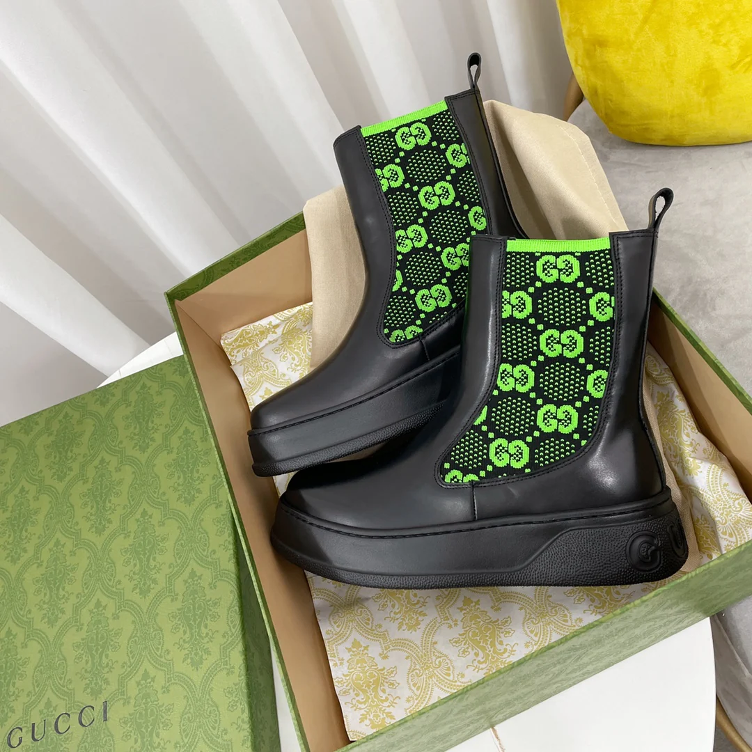 Новинка сезона осень/зима 2022 от Gucci - Ботинки челси - Черные
