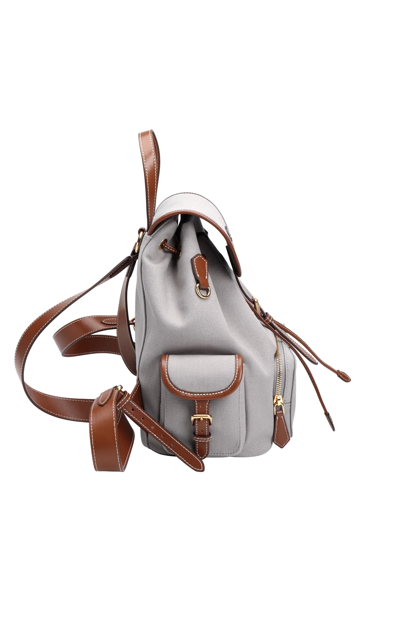 Рюкзак Miu Miu из канваса и кожи — Лондонская лимитированная серия — Большой, серый