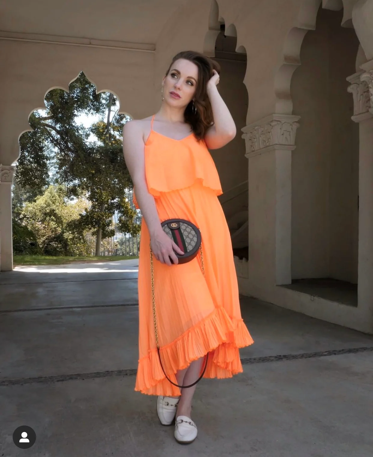 Круглая сумка Gucci Ophidia - сумка через плечо - канва с монограммой