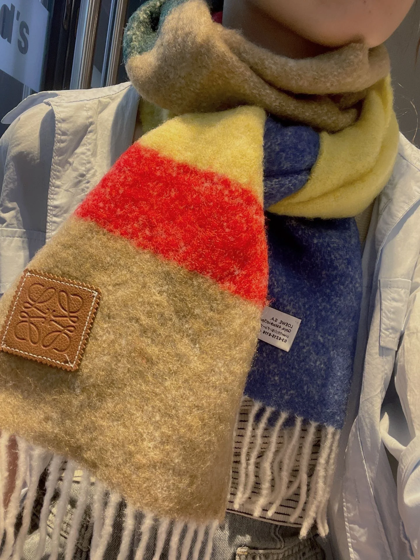 Кашемировый шарф Lolwei с принтом - 30 см - 168 см