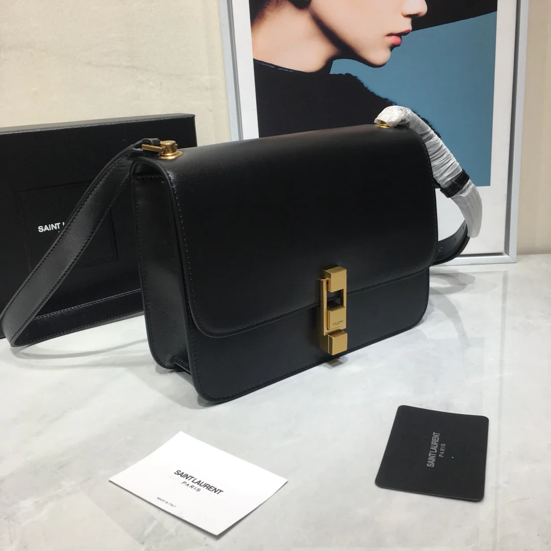 Сумка через плечо YSL Carre из кожи с текстурой ?зубная палочка?