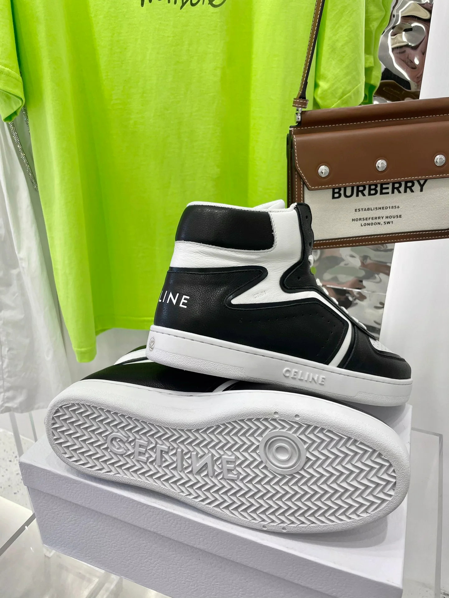 Обувь Celine - Celine - Парный стиль - Высокие кеды - Повседневная обувь - Черно-белая