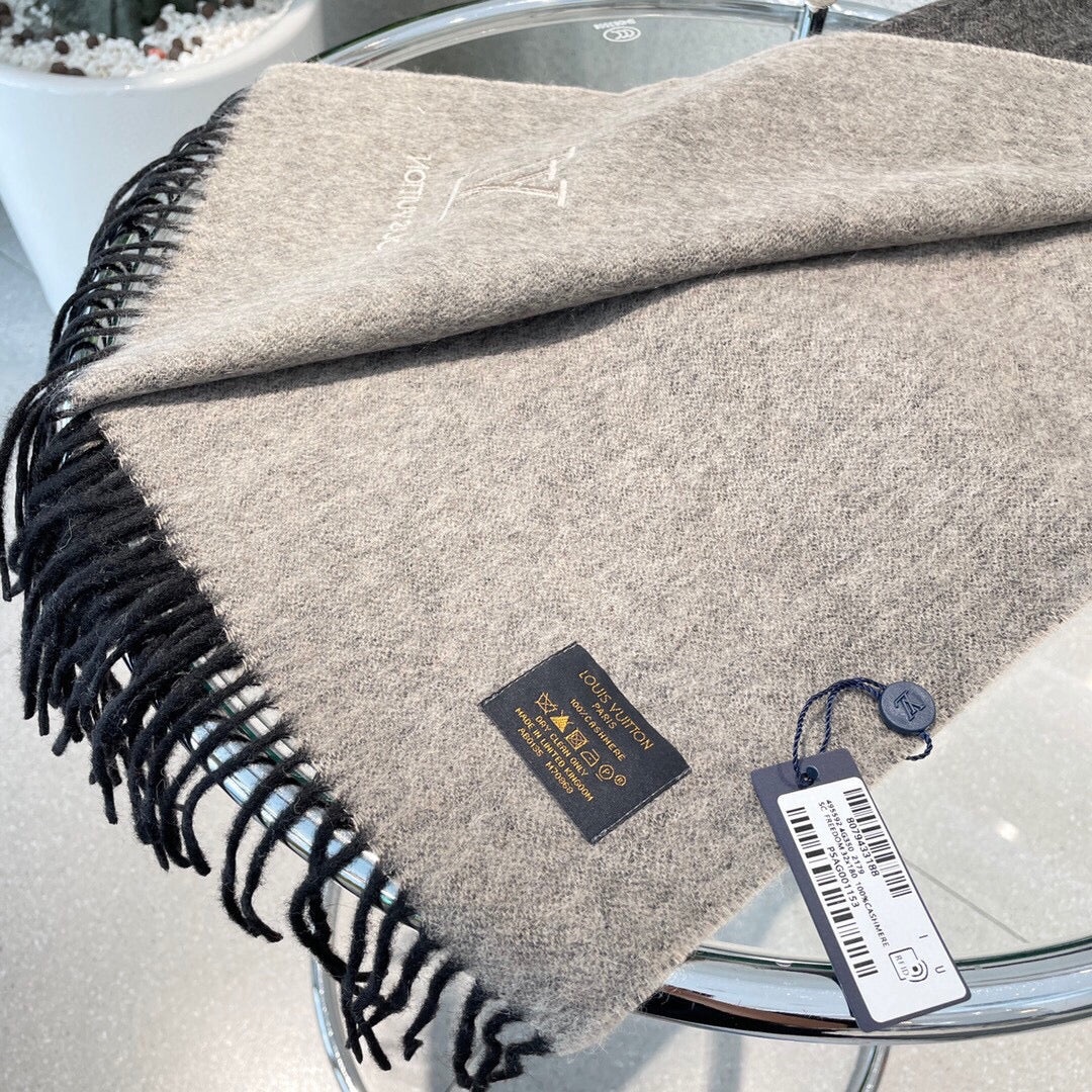 LV - Длинный шарф из высококачественного кашемира - 180 см - 32 см - 100% кашемир