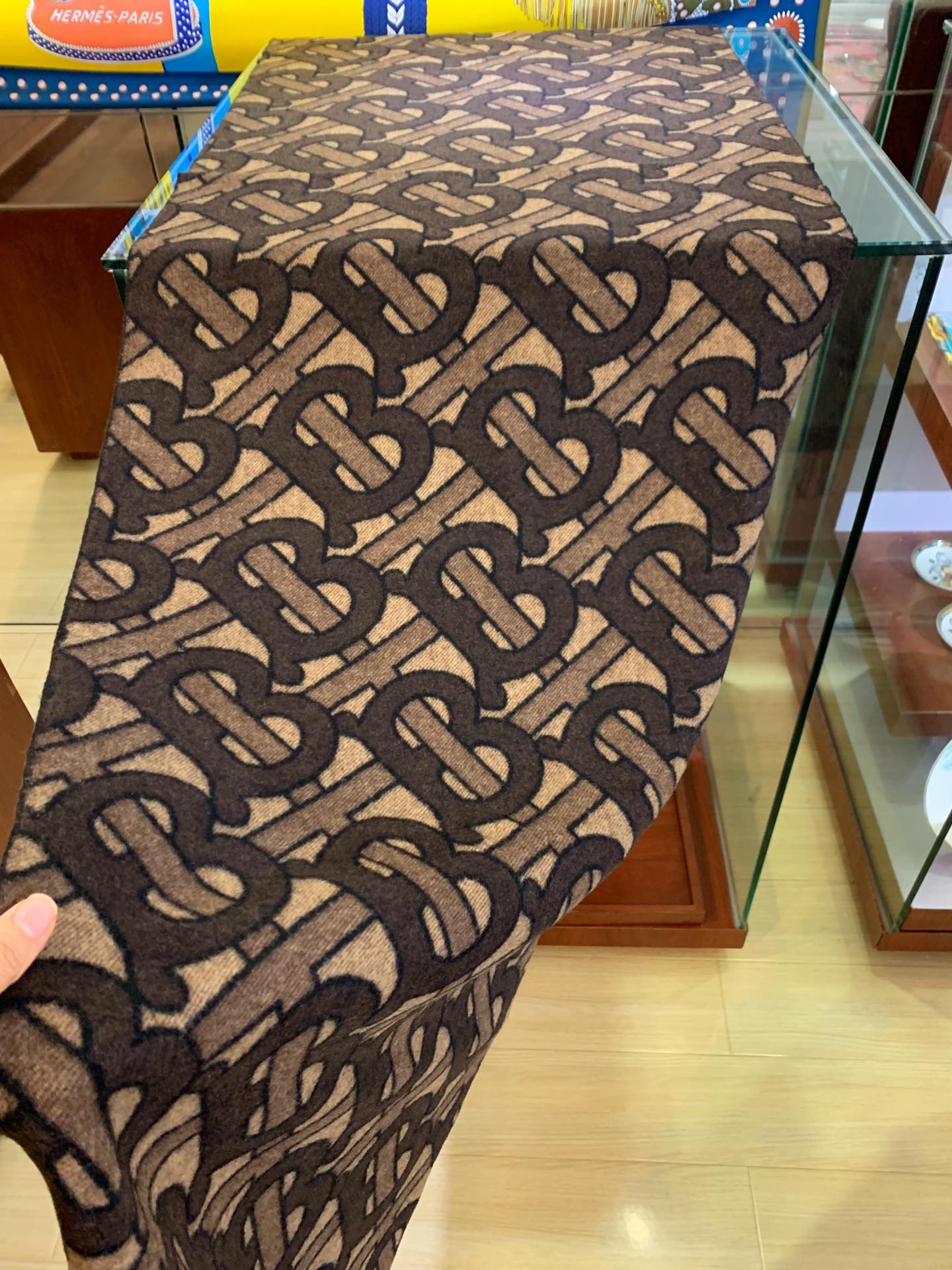 Классический шарф/шаль Burberry с логотипом TB - 50 см - 200 см - 100 см - кашемир - 1 шт.