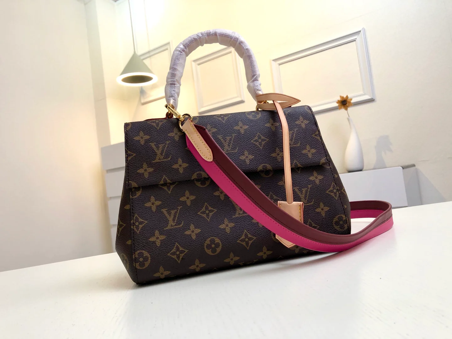 m42738-LV-monogram-Новинка осени/зимы-Сумка Cluny-Фуксия