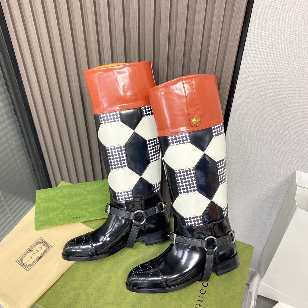 Новинка сезона осень/зима 2022 от Gucci - сапоги для верховой езды в стиле подиума - 1