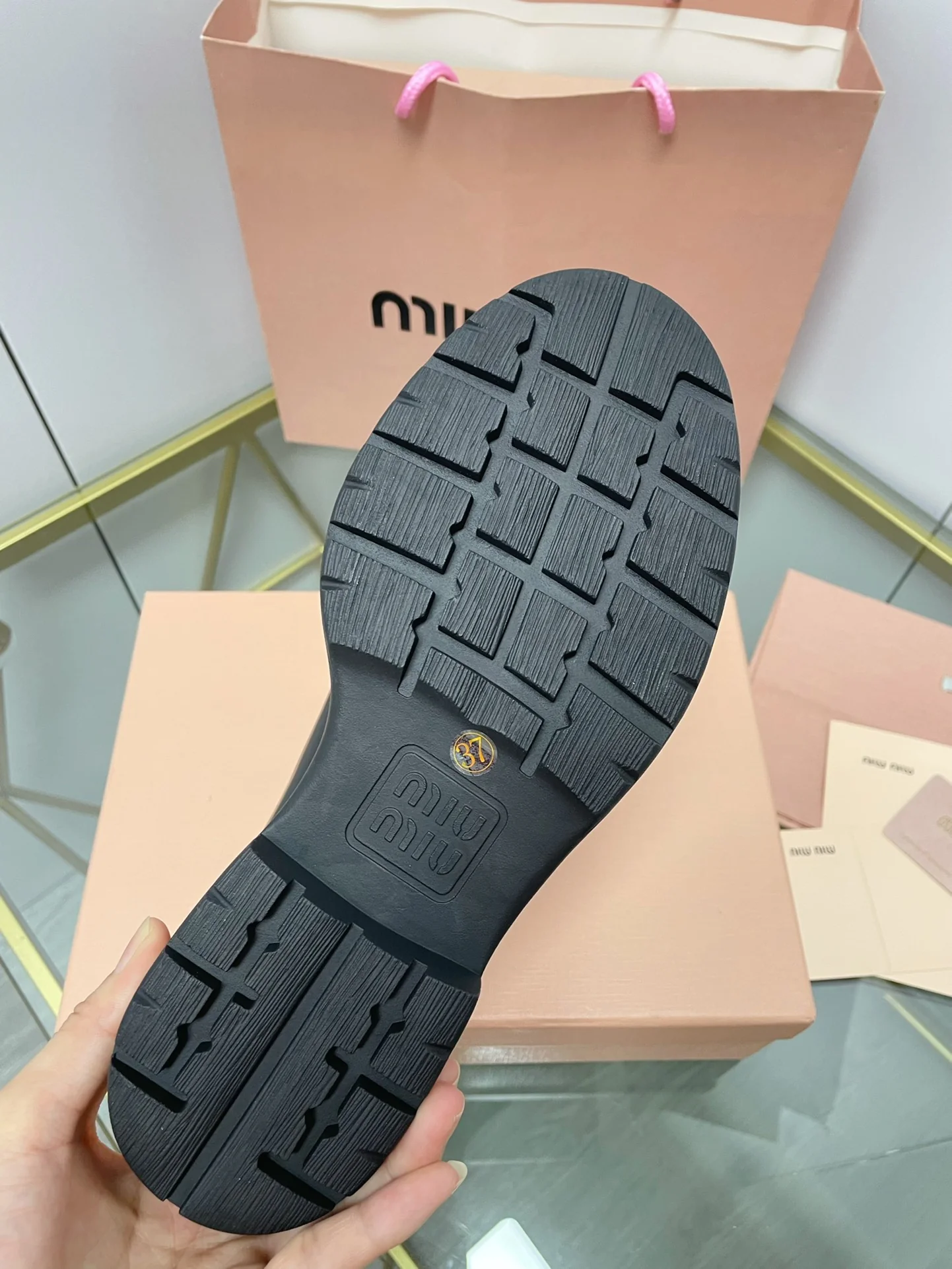 Miu Miu - Кожаные туфли-сапоги