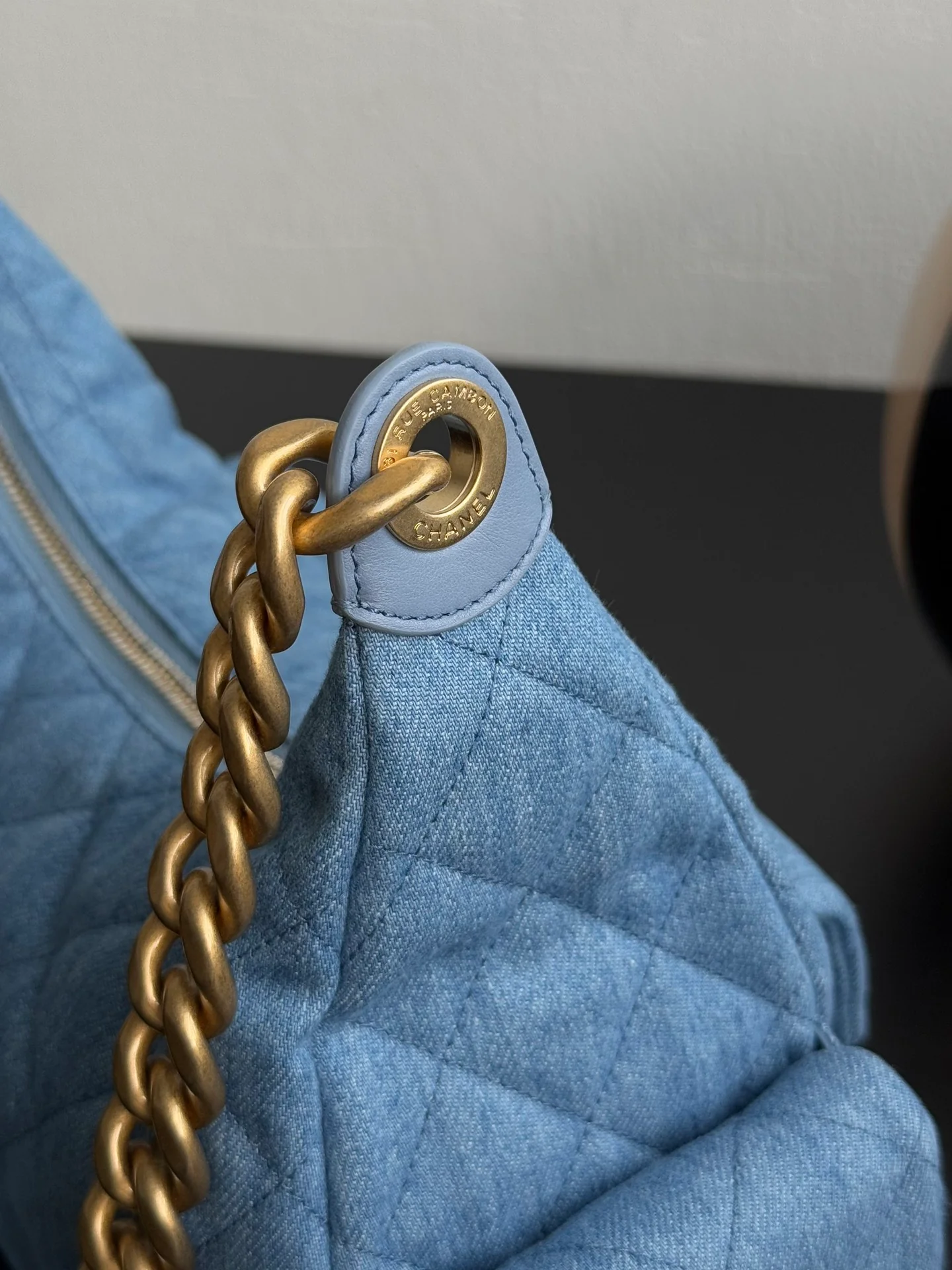 Chanel 25 Chobo Denim Small - Light Blue