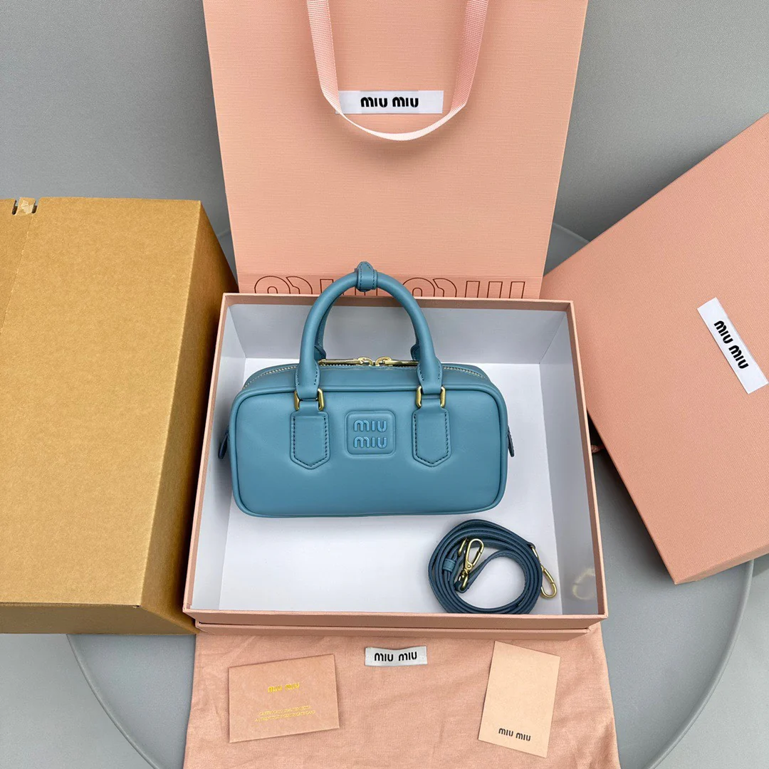 Сумка для боулинга Miu Miu - Маленькая - Синяя