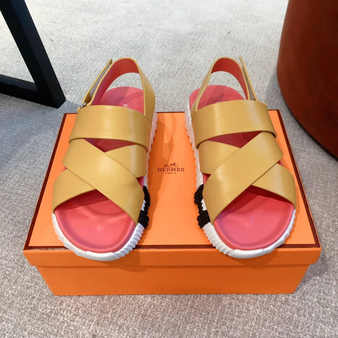 Новые цветные сандалии Hermes 2022 года - парный стиль Eclair - 1