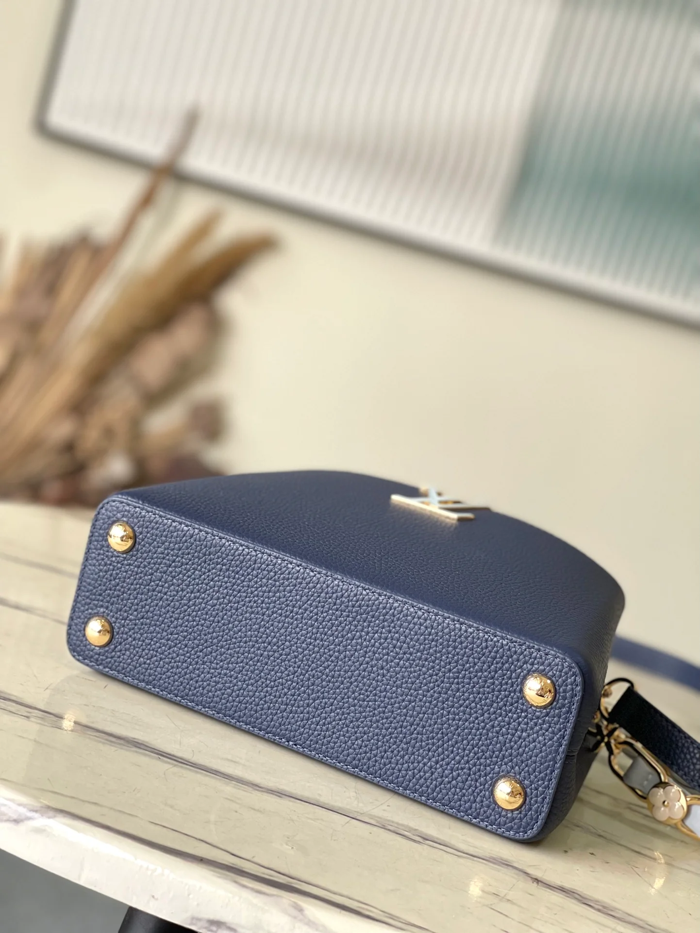 m23199-LV-Capucines Маленькая сумочка/сумка через плечо - синяя