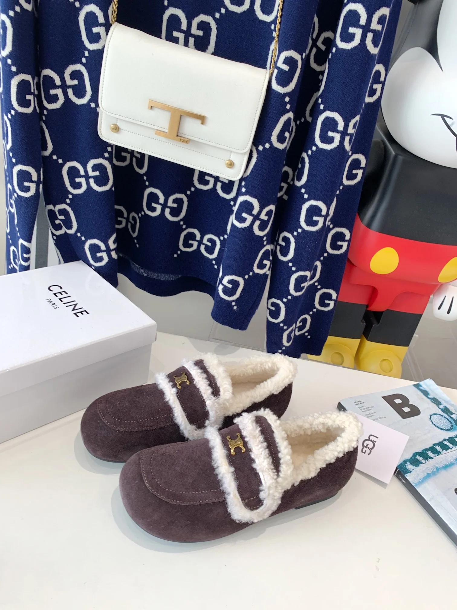 Celine - Снежные сапоги из натуральной кожи и меха