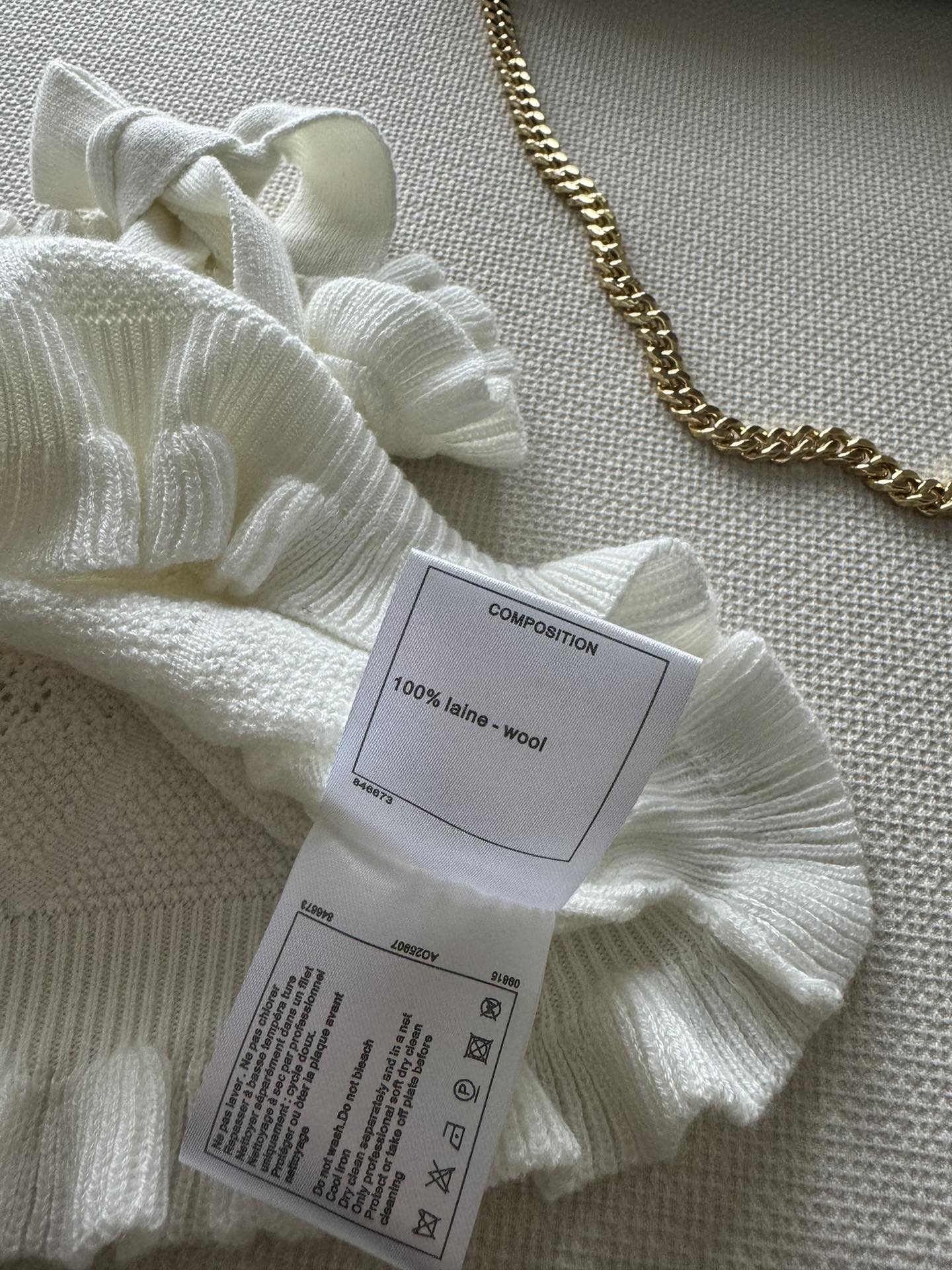 В стиле Chanel - 2403-24 Новая вязаная короткая майка-топ ранней весны - Розовая - 1