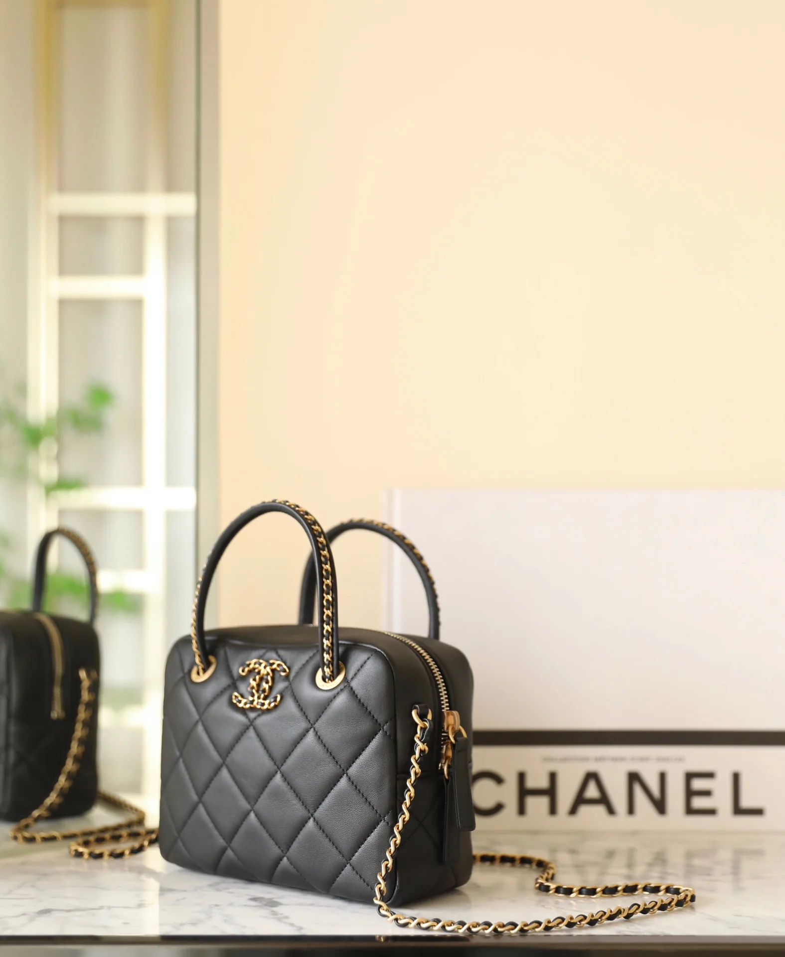 Сумка Chanel 25c - черная (19 см)