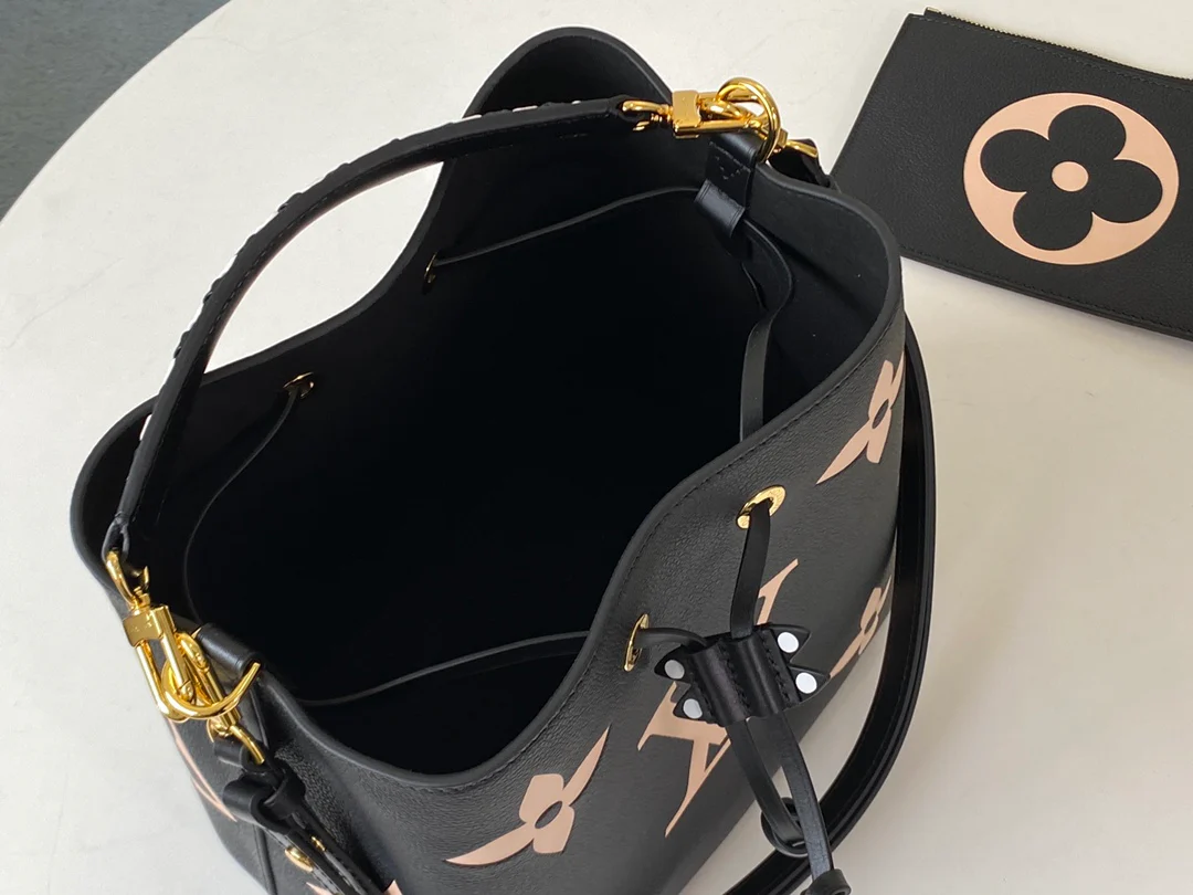 сумка-ведро lv-m56890-black-neonoe-medium