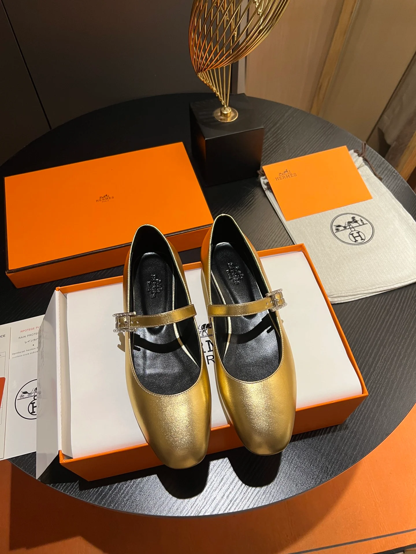Балетки Hermes 2024 Modern Ballet Flats - Gold