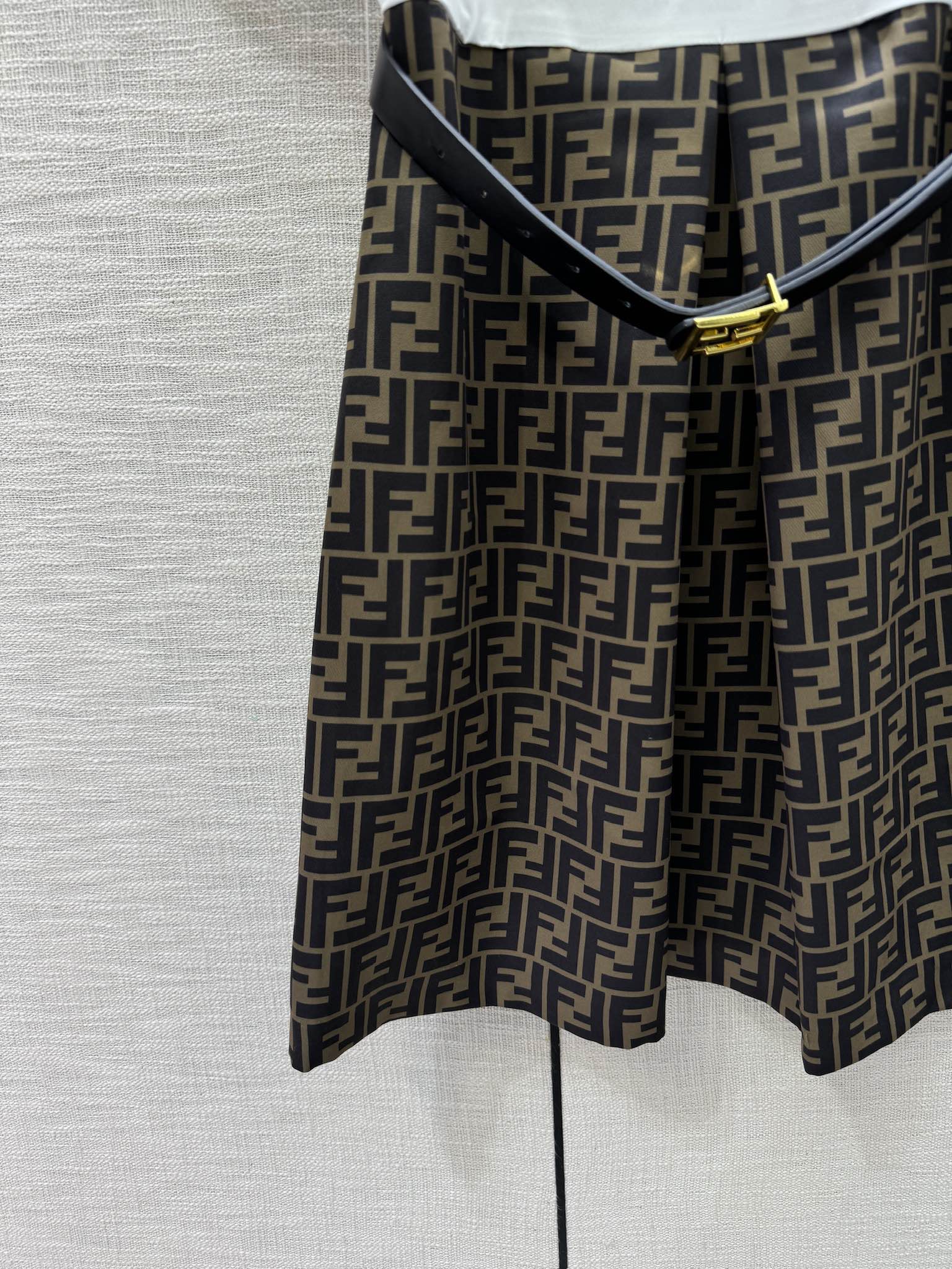 Платье-рубашка Fendi-2403 с двойной F-панелью