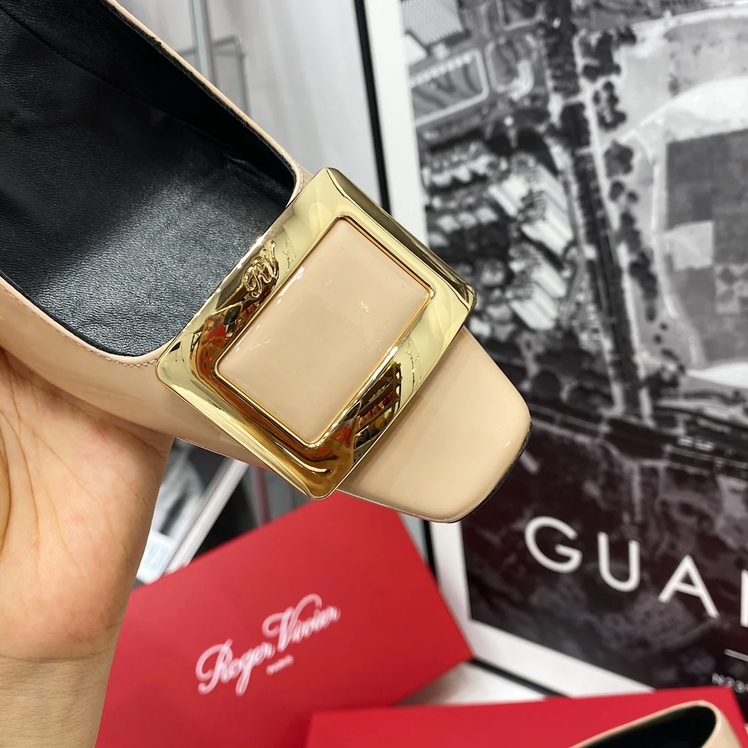 Туфли на каблуке RV-4-5 см, телесно-розовые.