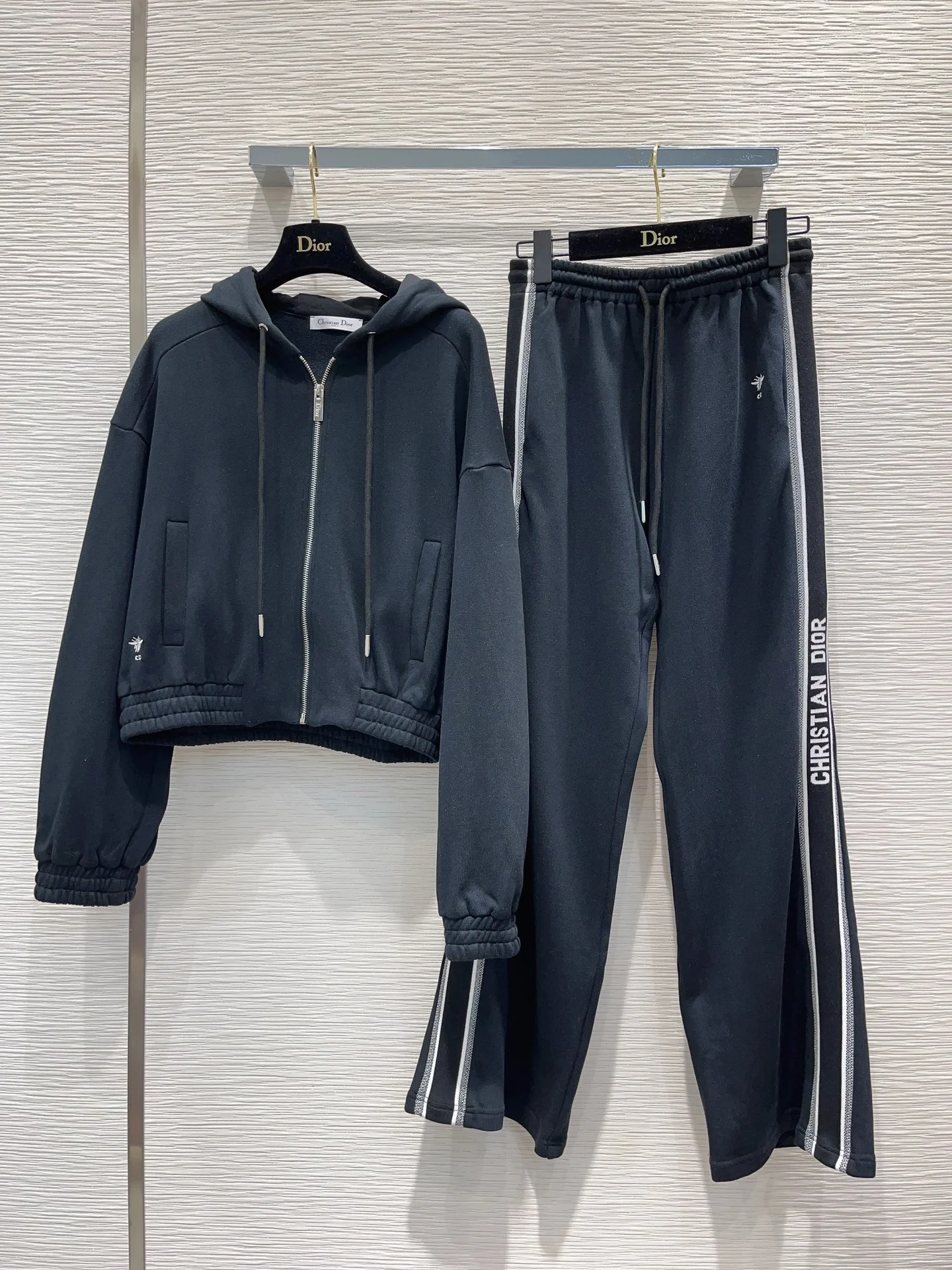 Dior - 2403 - 24ss Новинка: Комплект из ребристого толстовки с буквами