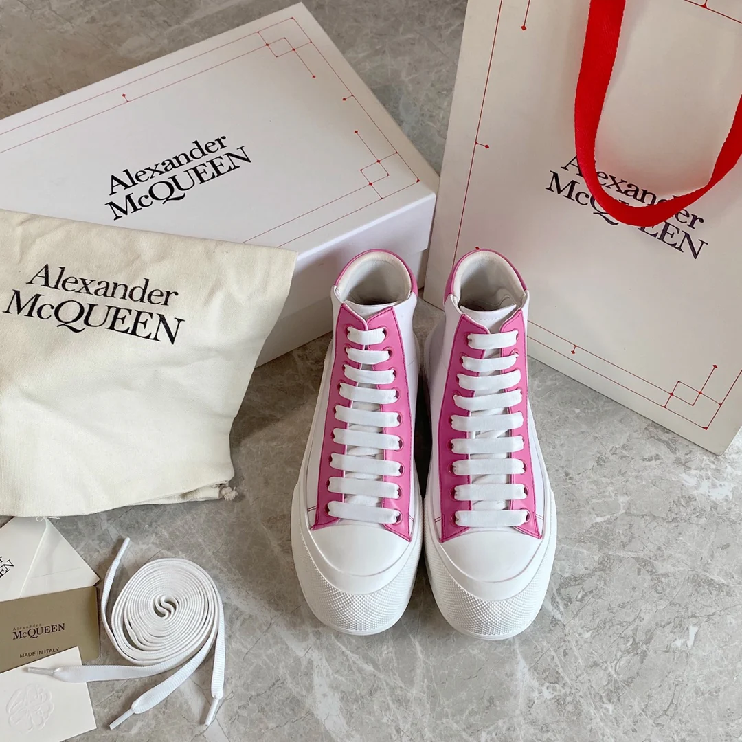 Высокие парусиновые туфли на платформе McQueen - 2 шт.