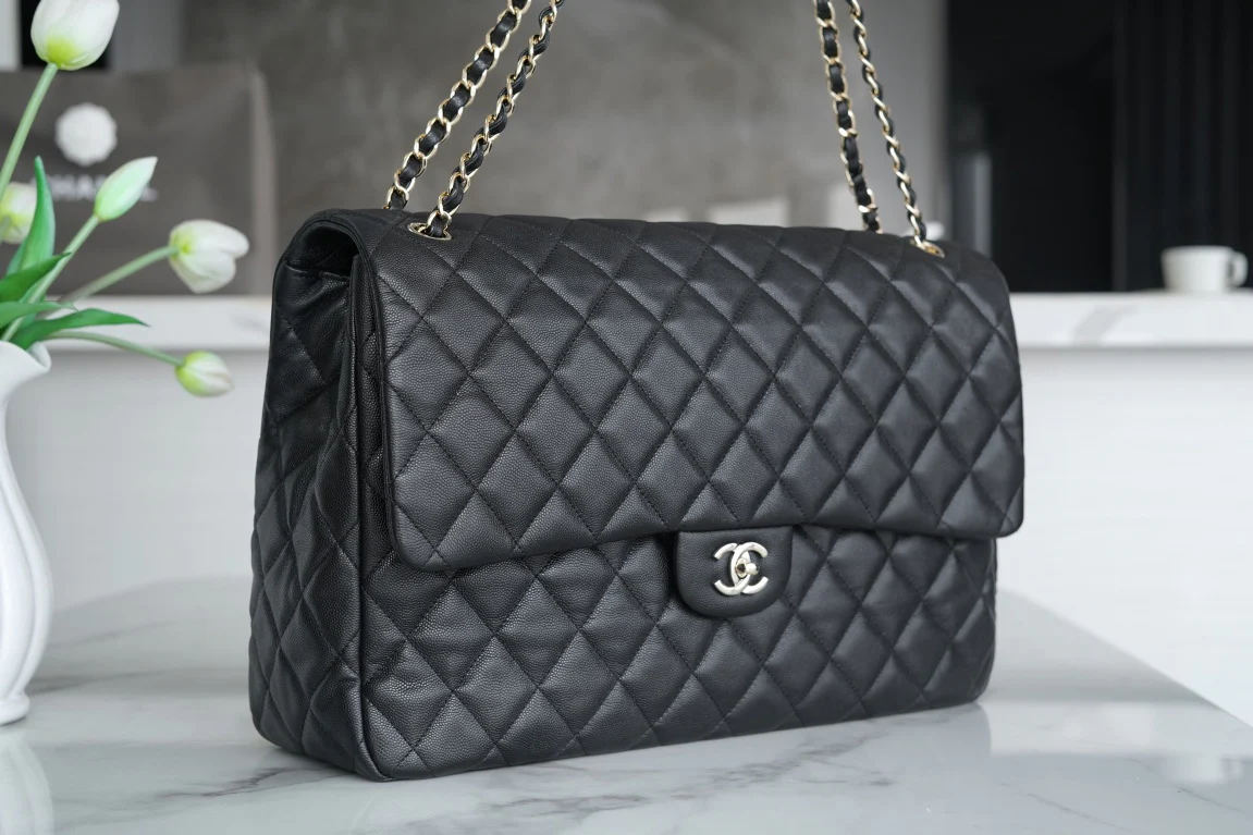 Сумка Chanel 24c Extra Large CF Chain Shoulder Bag - Caviar Black