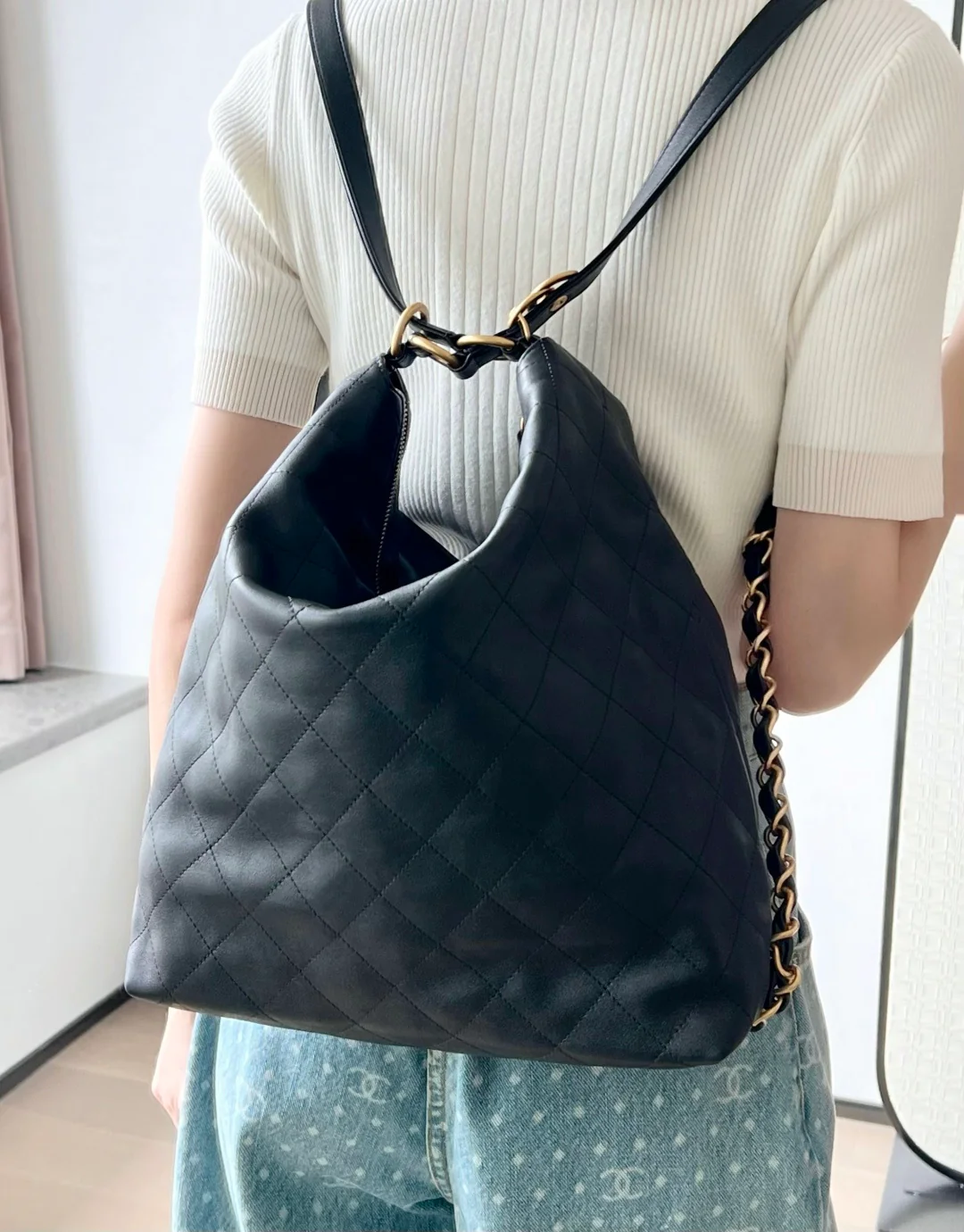 Рюкзак Chanel весна/лето (большой, черный)