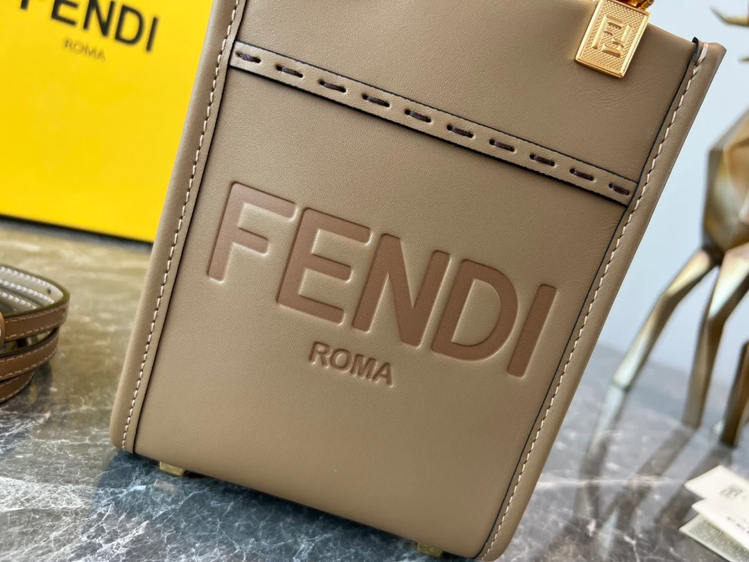Сумка-тоут Fendi Sunshine - Мини - Светло-коричневая