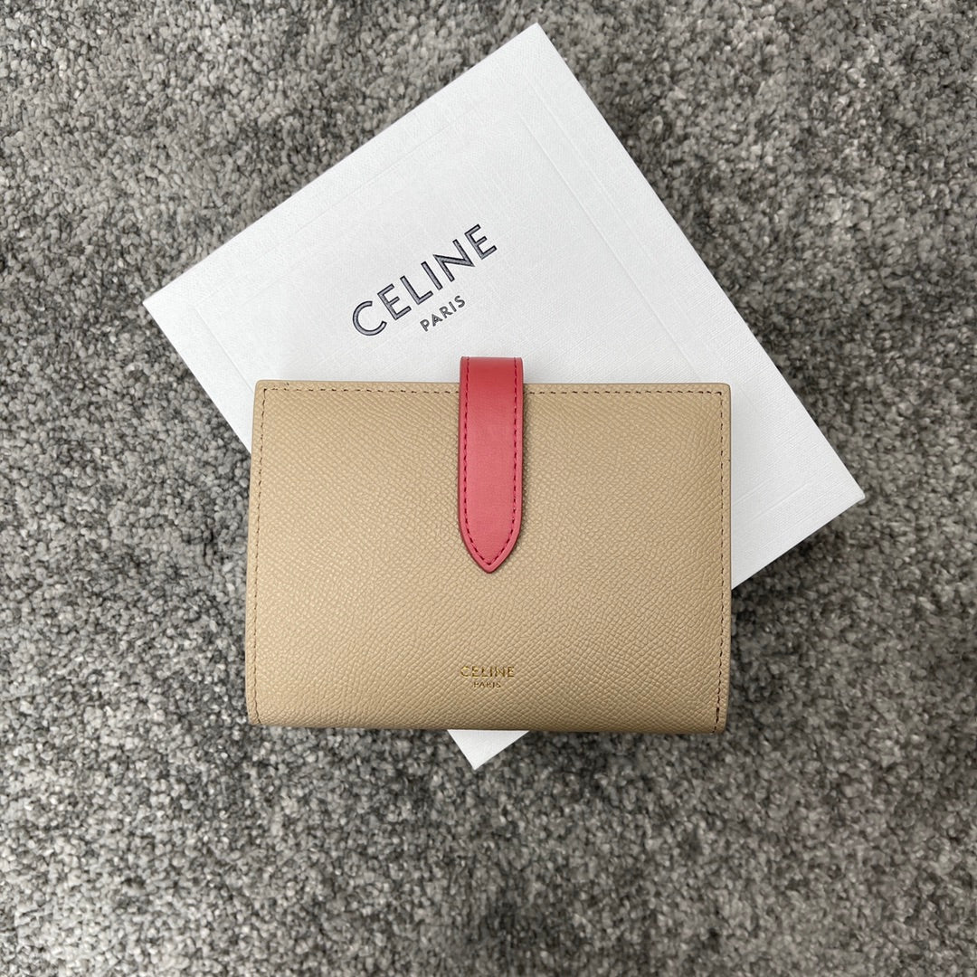 Кошелек Celine Strap из зернистой телячьей кожи - 1 шт.
