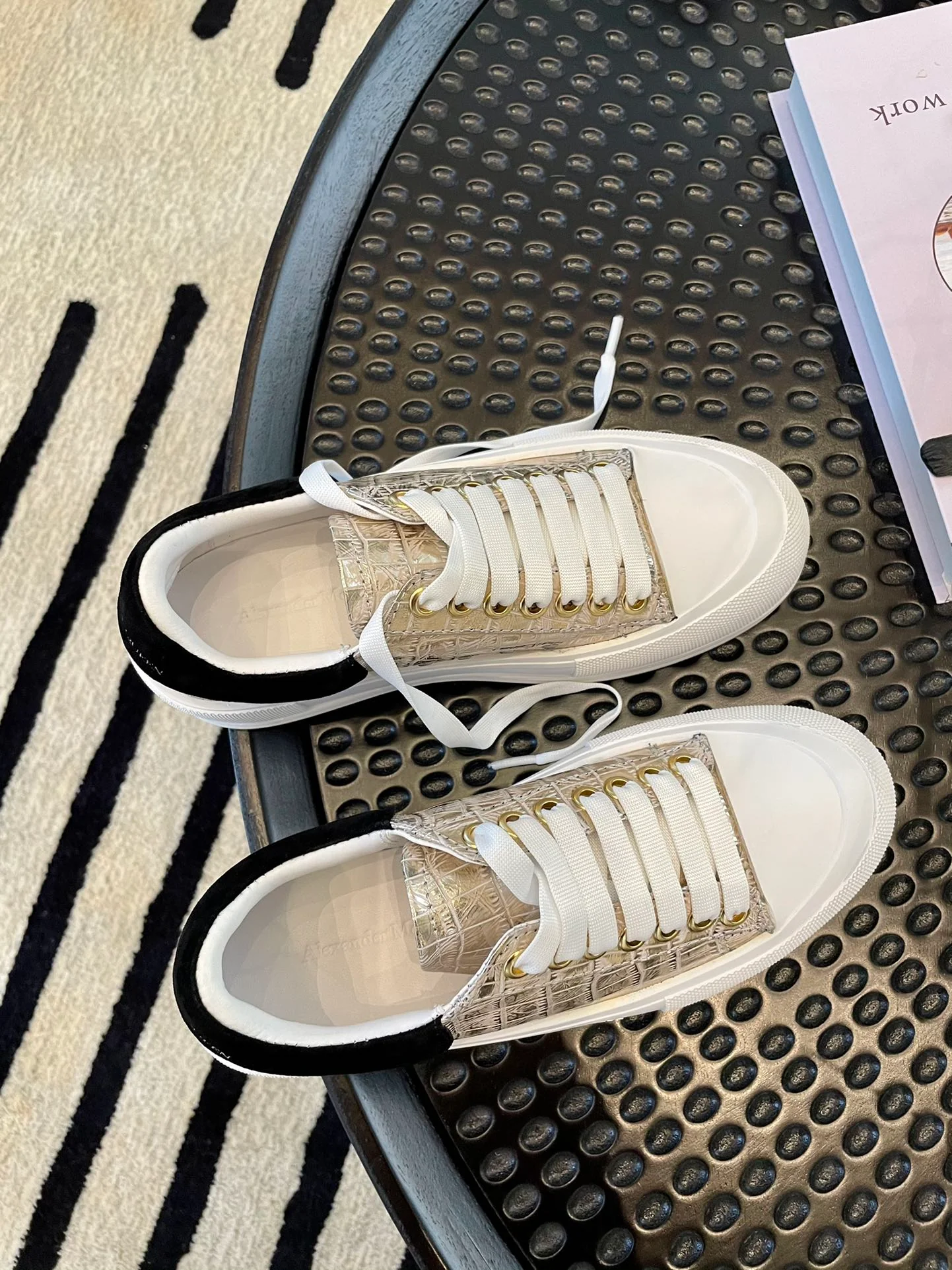 парусиновые туфли на платформе McQueen