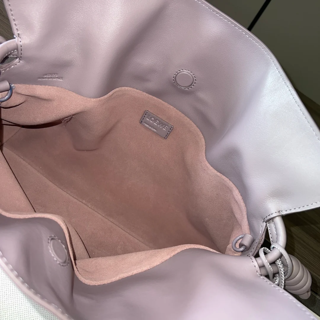 Клатч Loewe Flamenco - телячья кожа наппа - телесно-фиолетовый