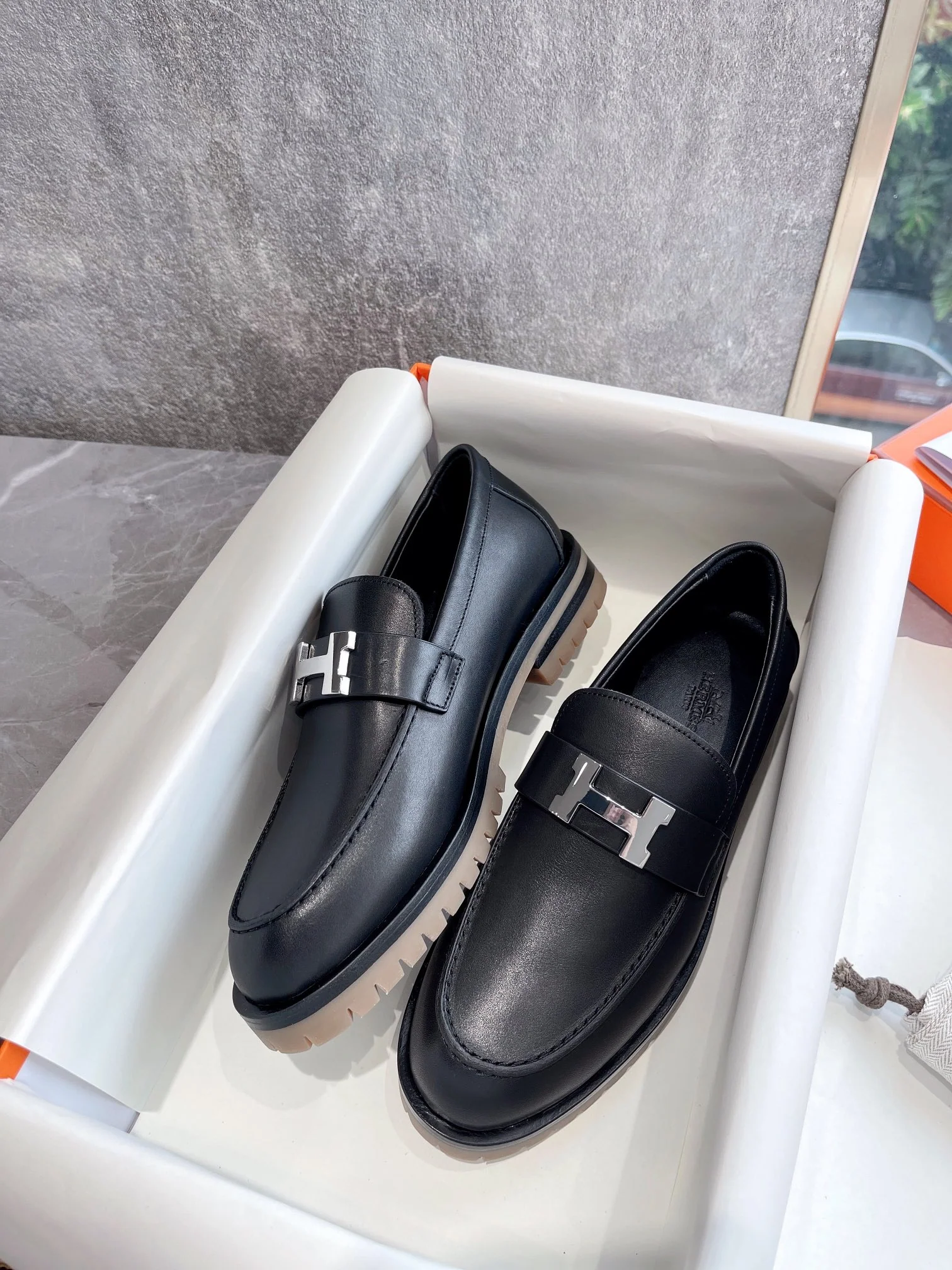 Лоферы Hermes 22FW - черные