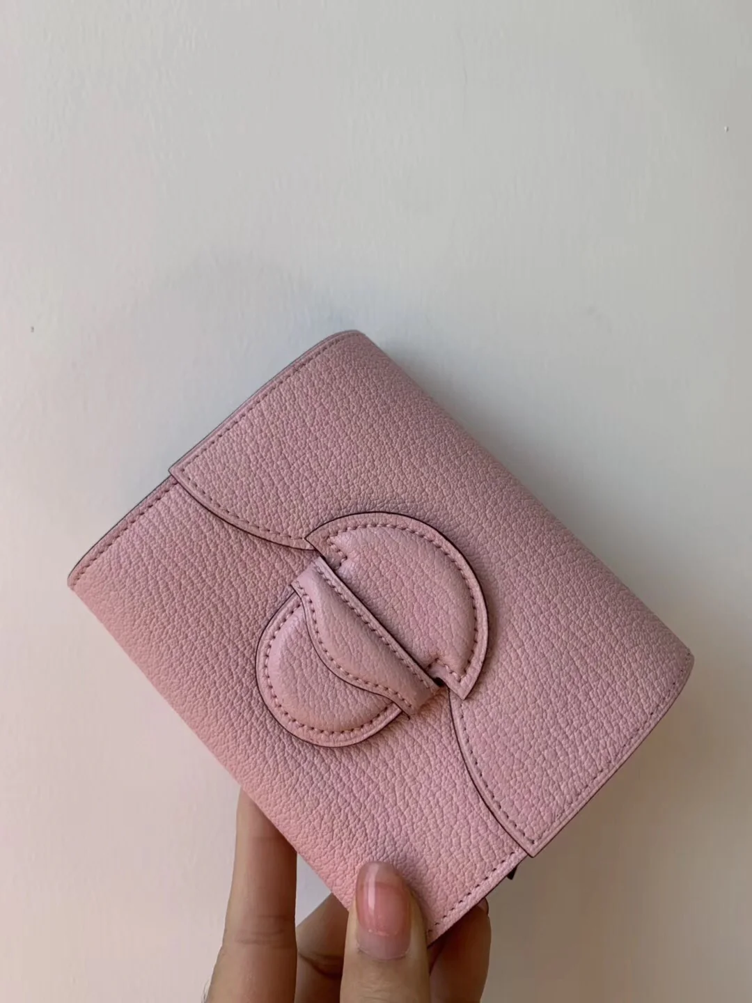 Кошелек Hermes Mysore из козьей кожи - розовый