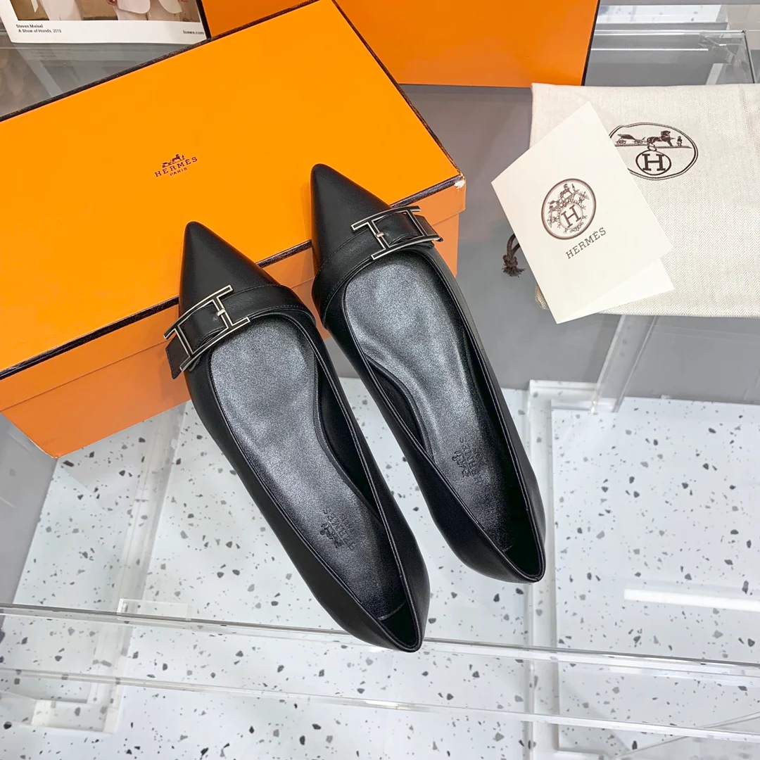 Hermes - Балетки из овечьей кожи